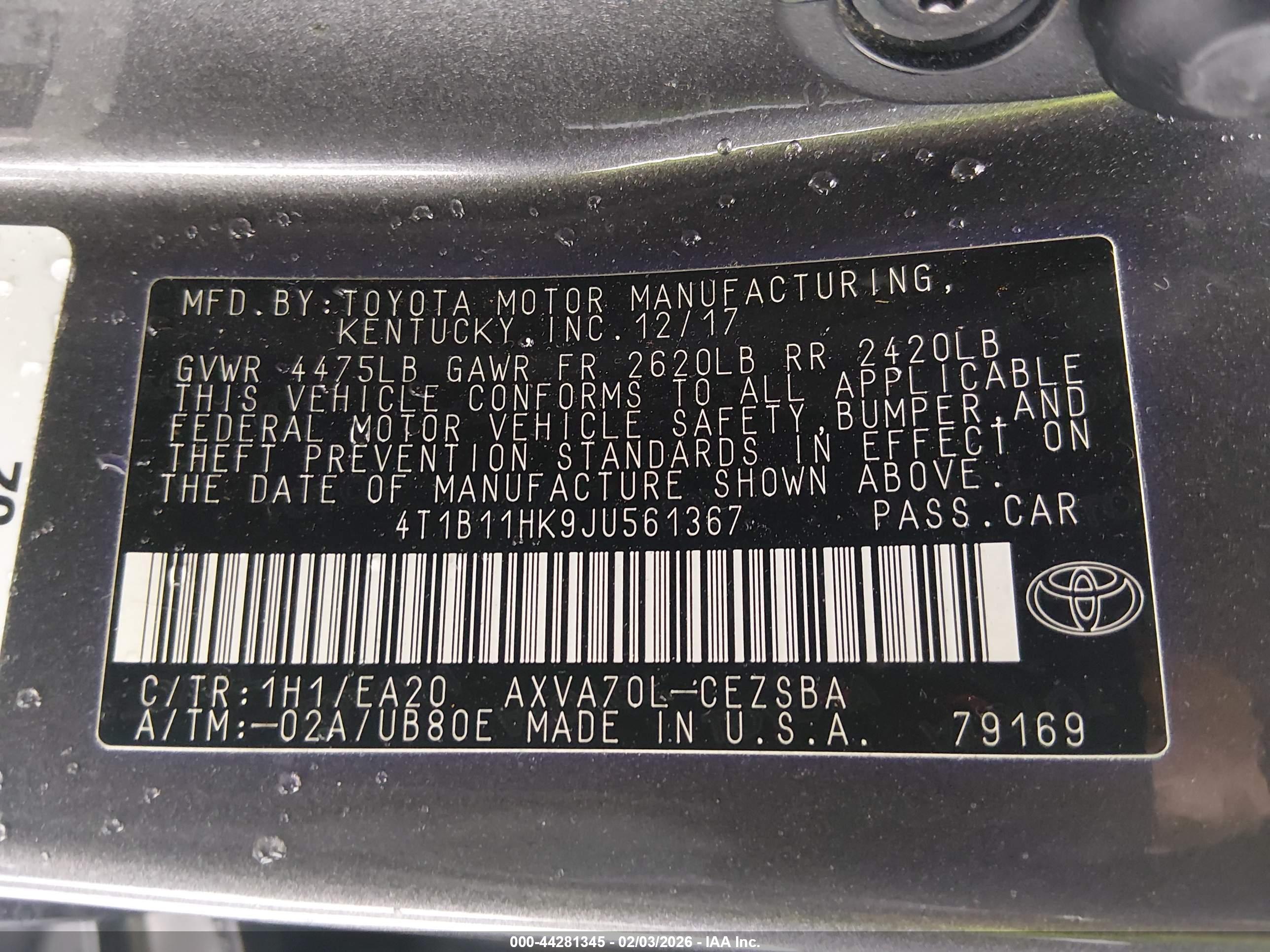 TOYOTA CAMRY image 9