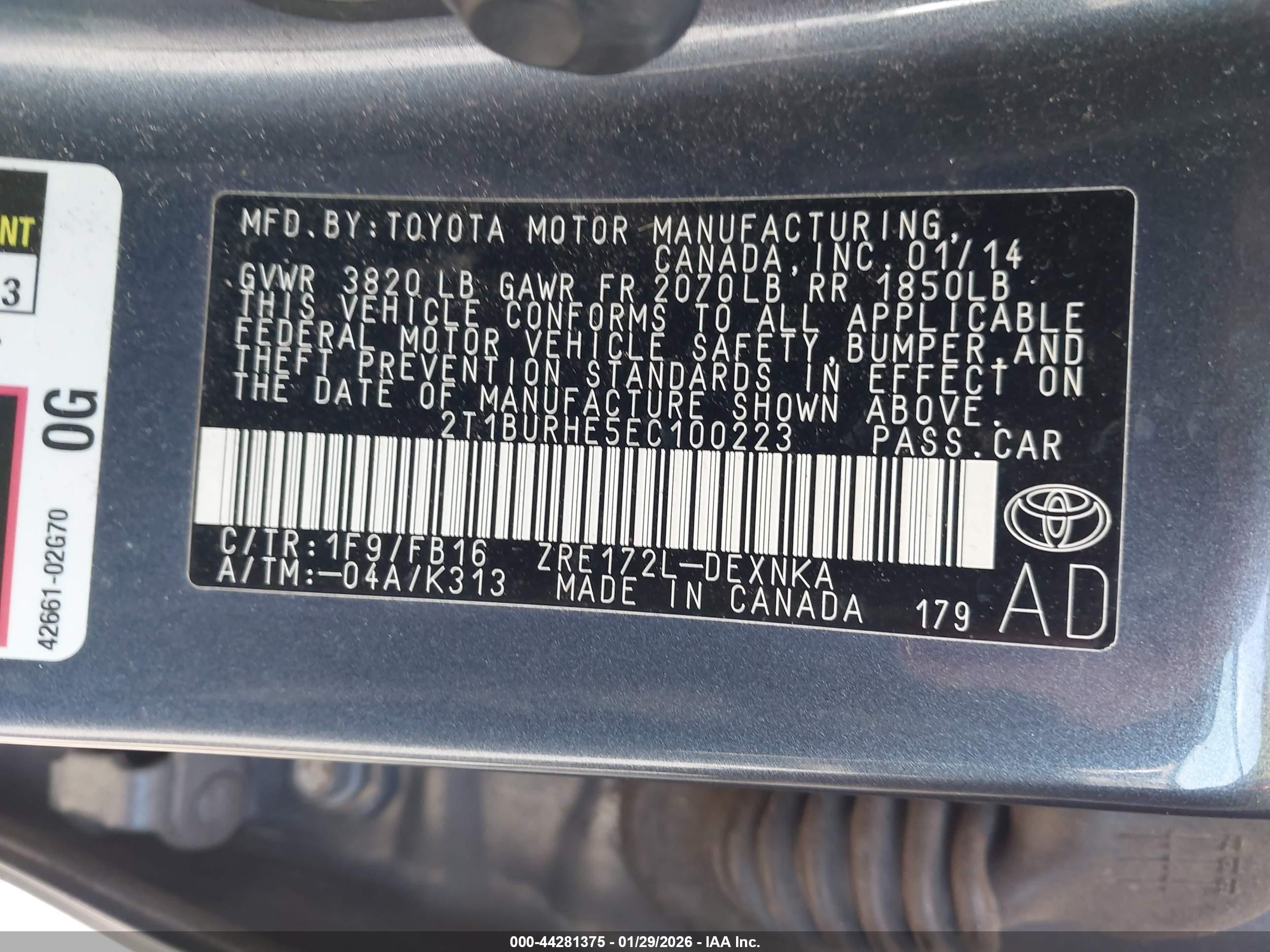 TOYOTA COROLLA image 9