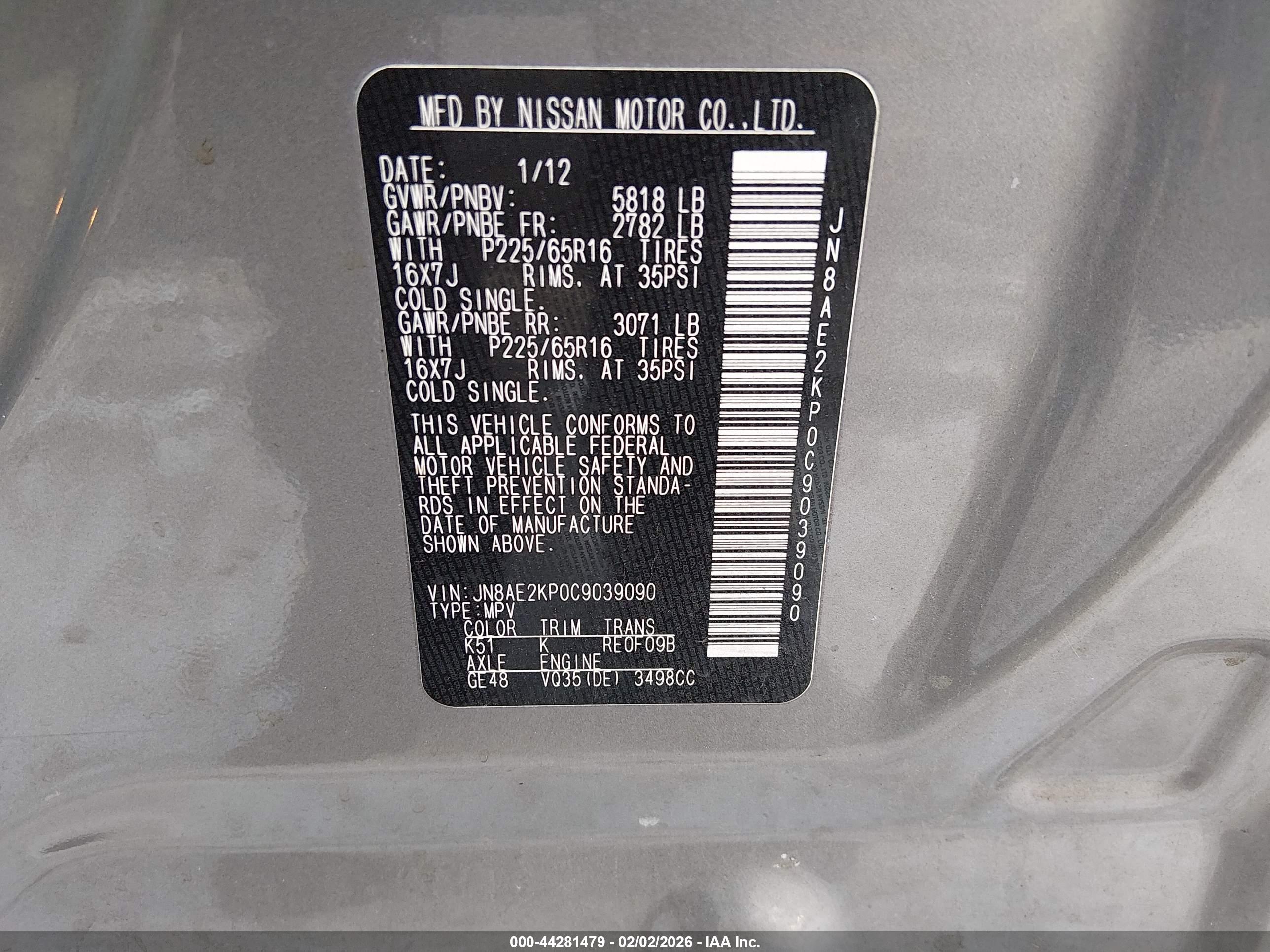 NISSAN QUEST image 9
