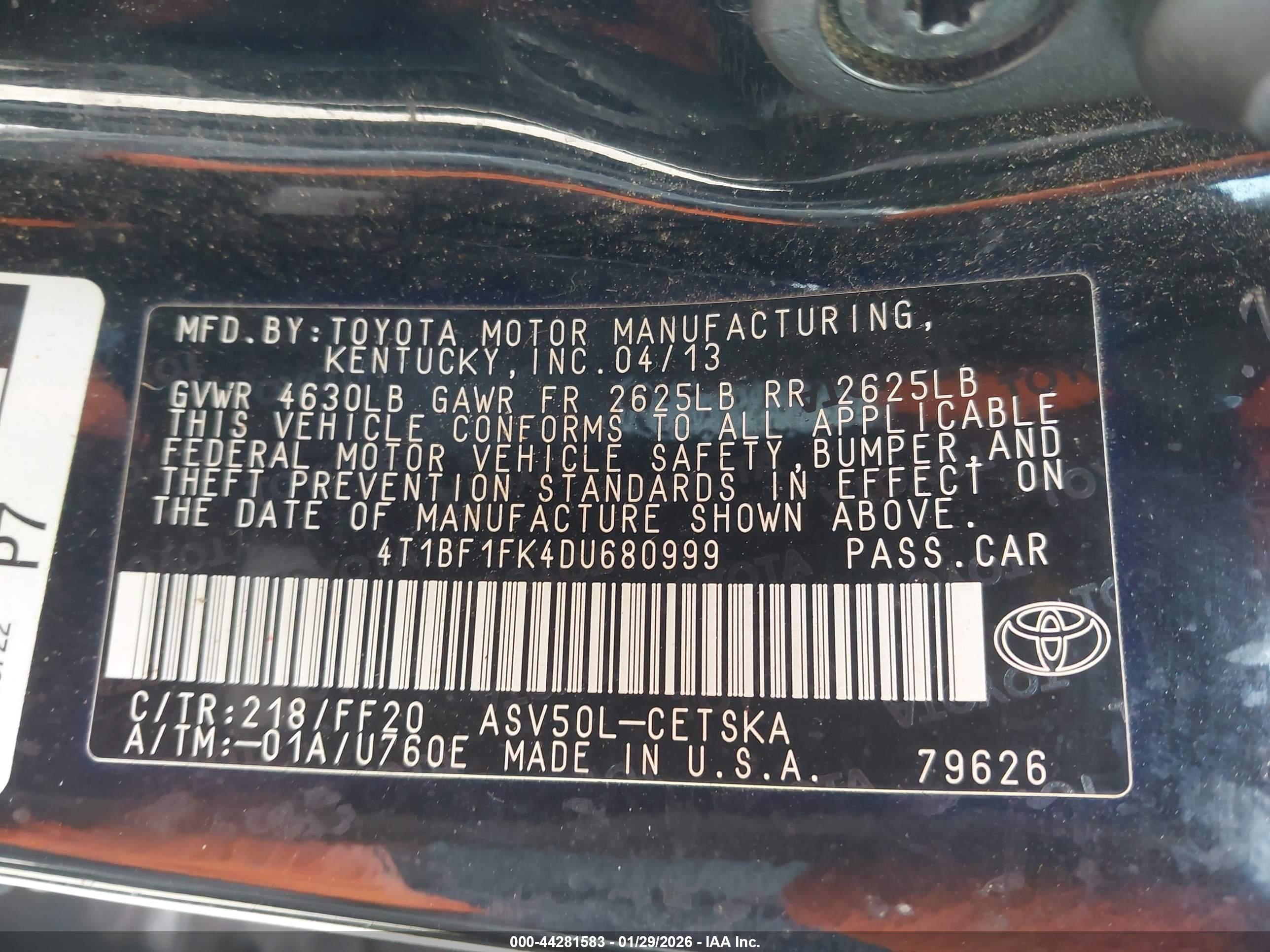 TOYOTA CAMRY image 9