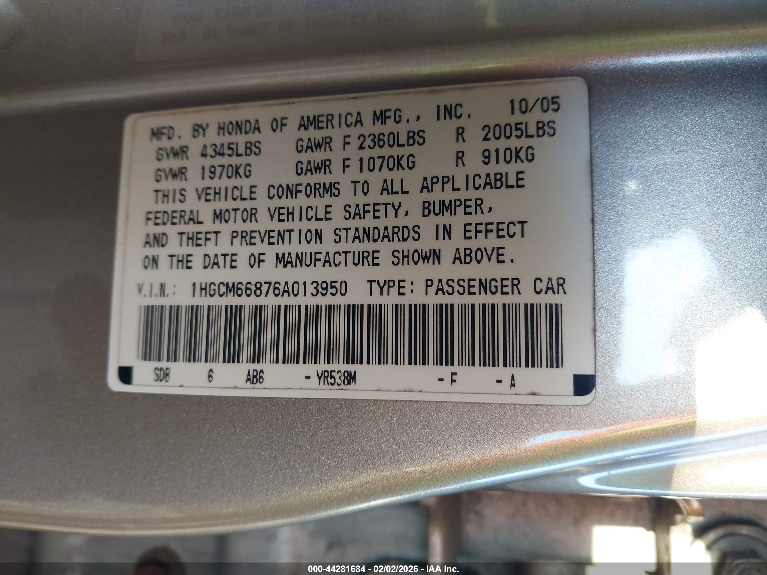 HONDA ACCORD image 9