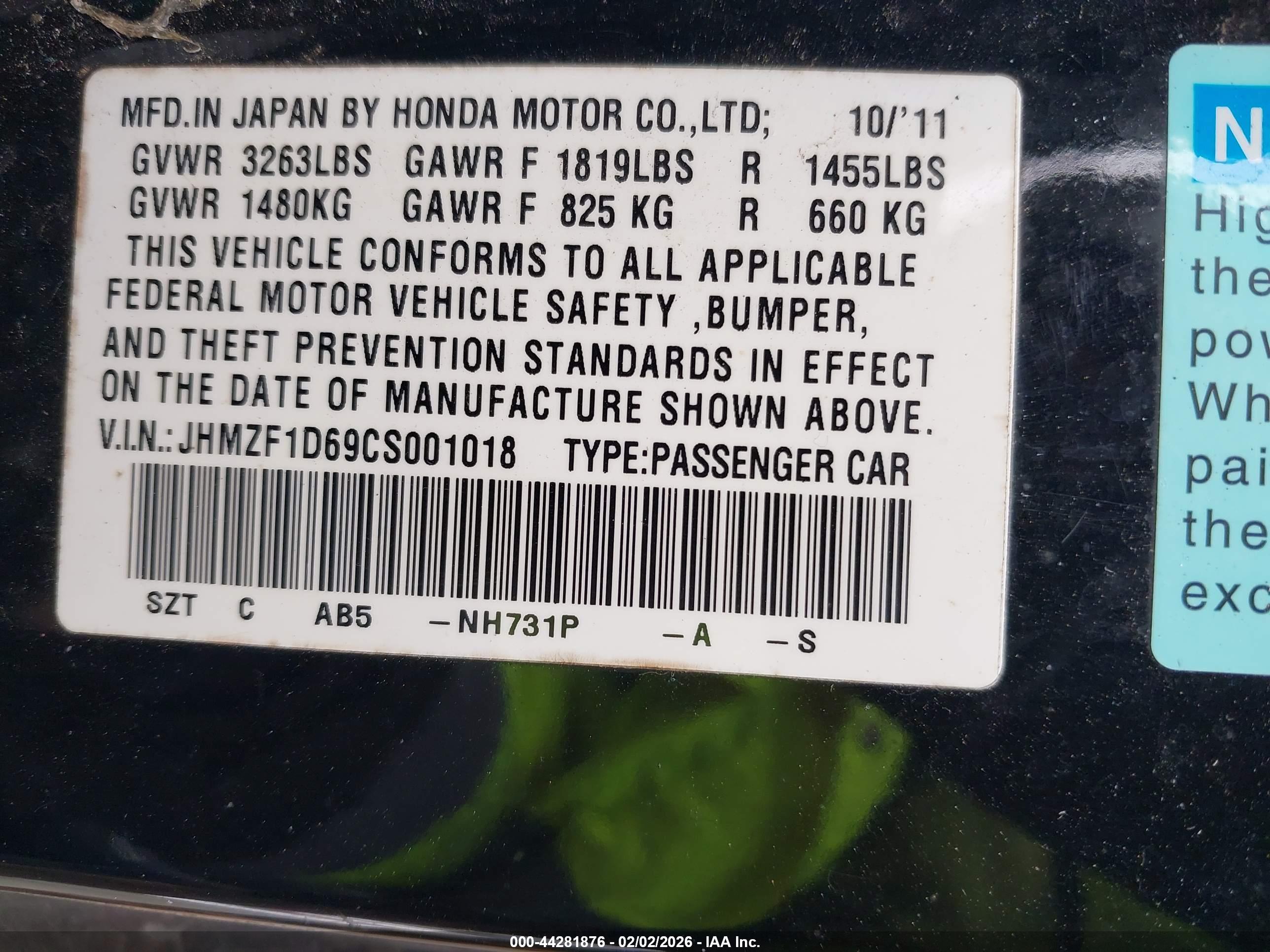HONDA CR-Z image 9