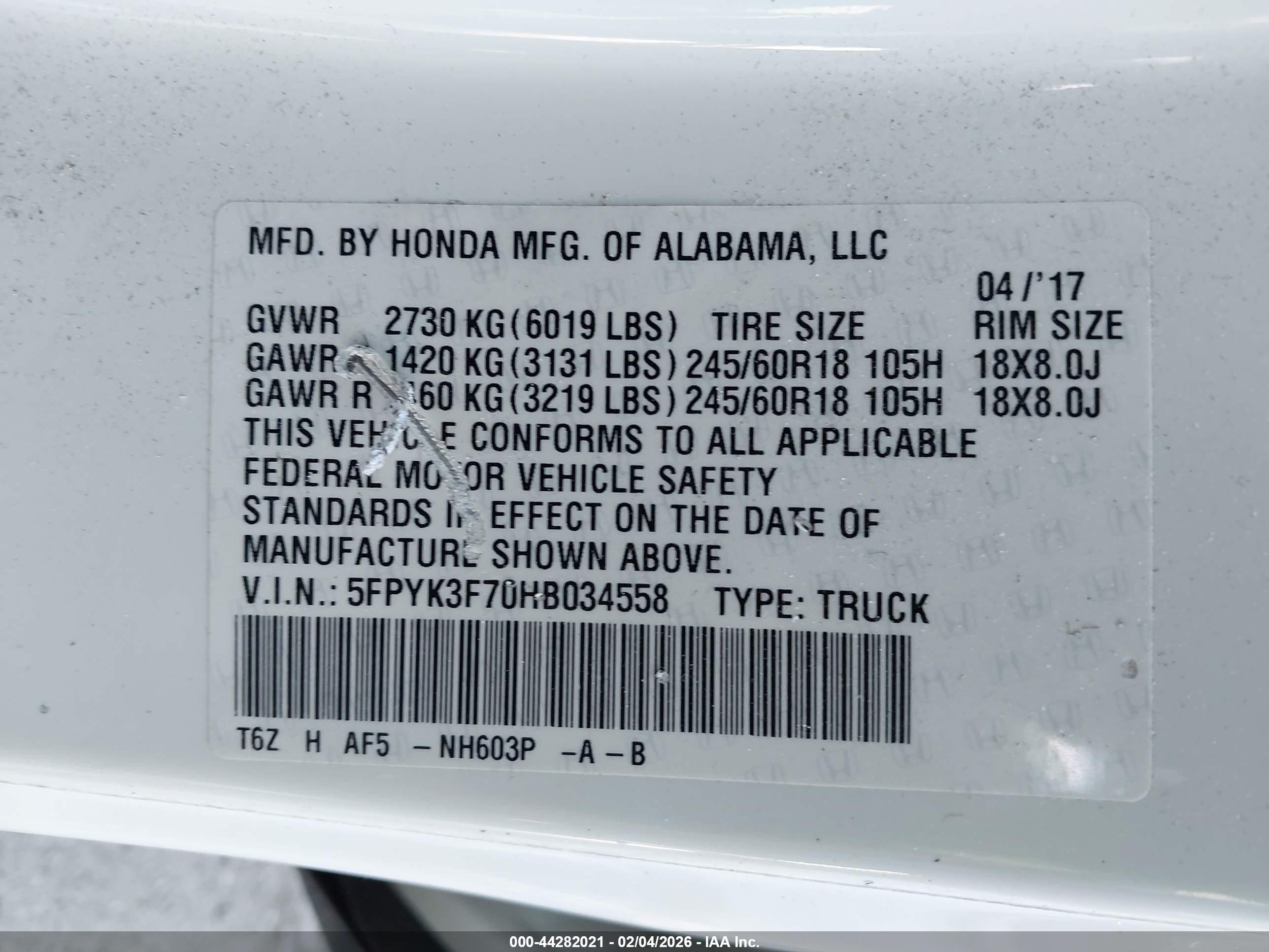 HONDA RIDGELINE image 9