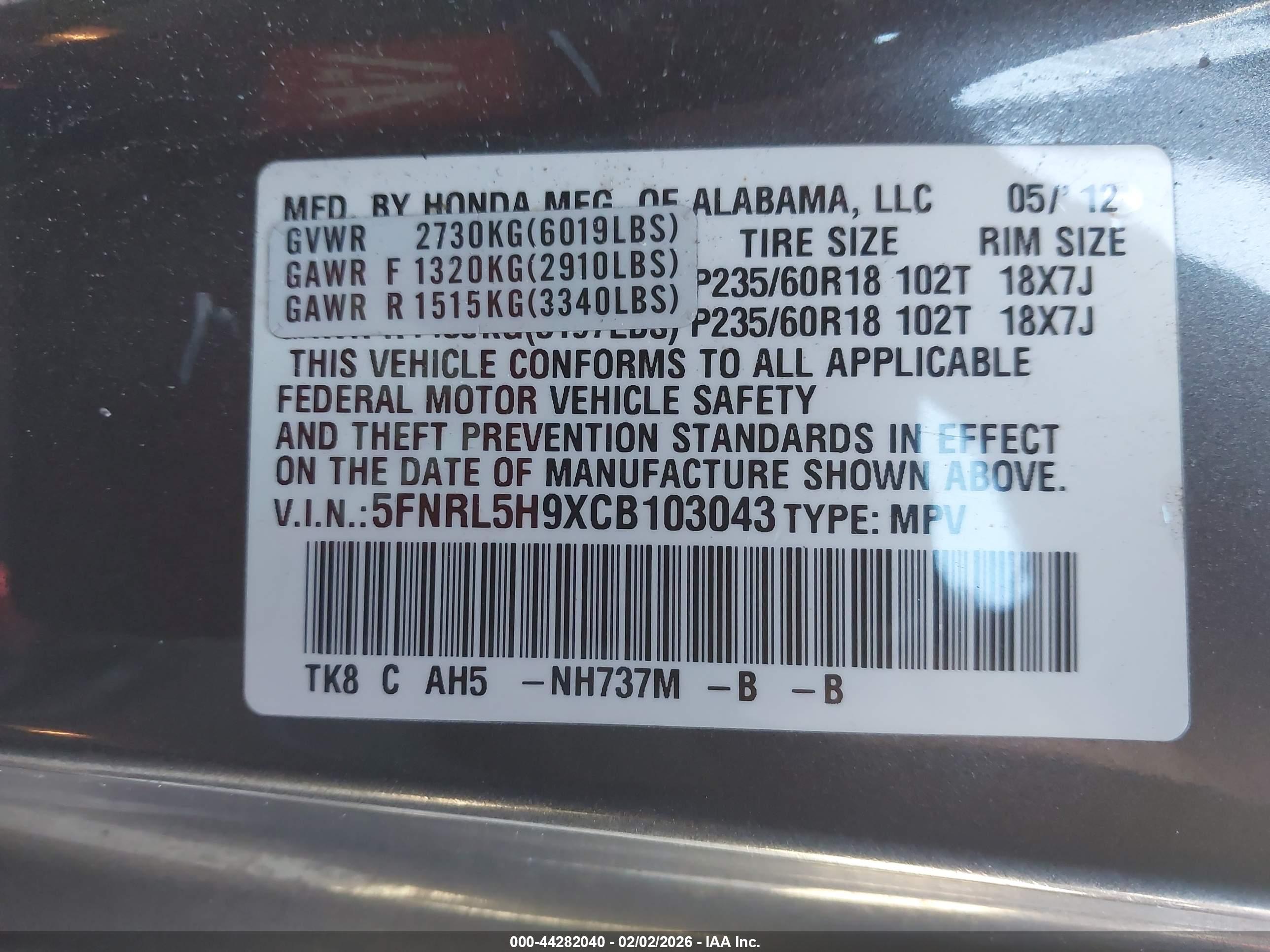 HONDA ODYSSEY image 9