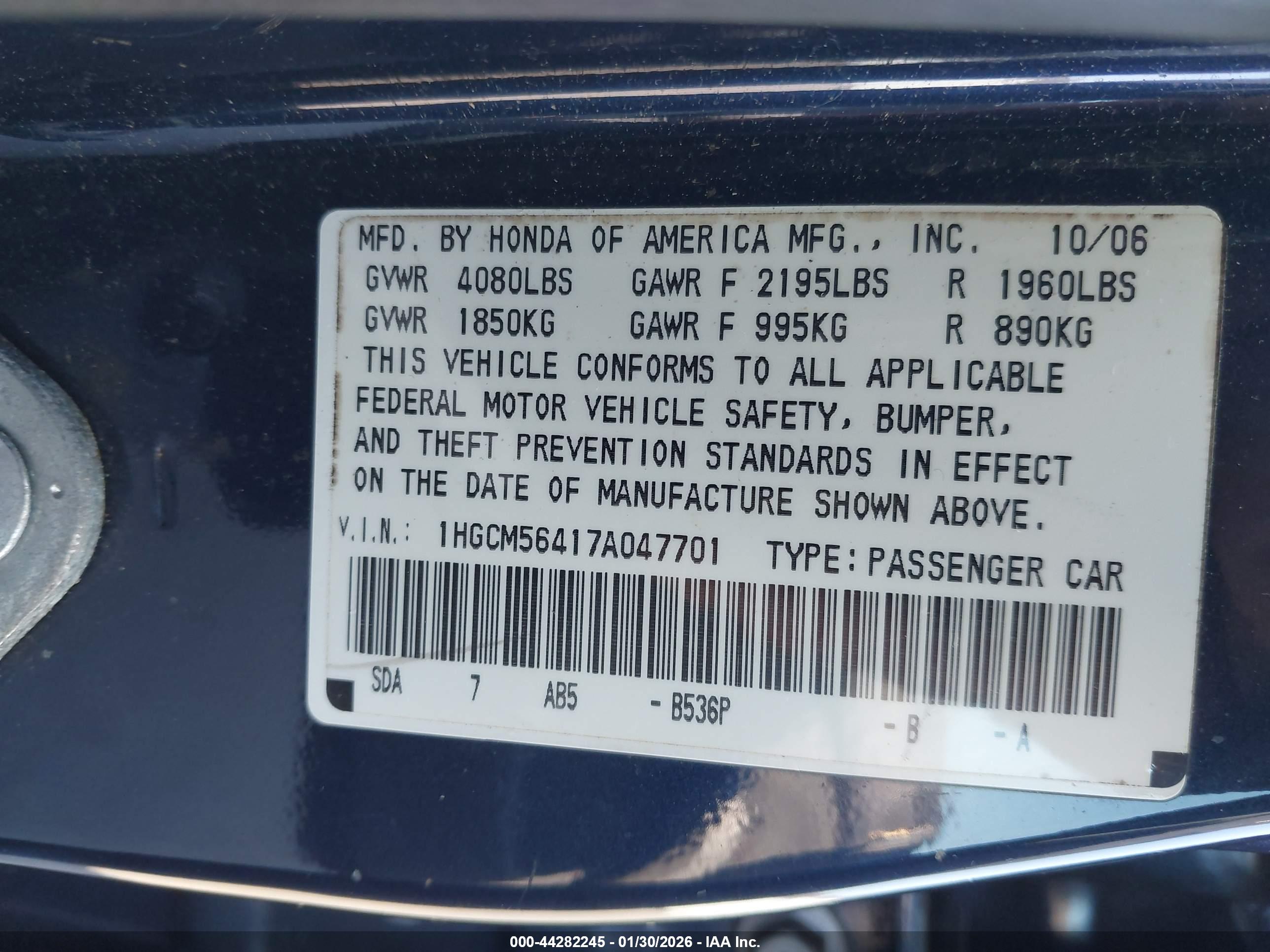 HONDA ACCORD image 9