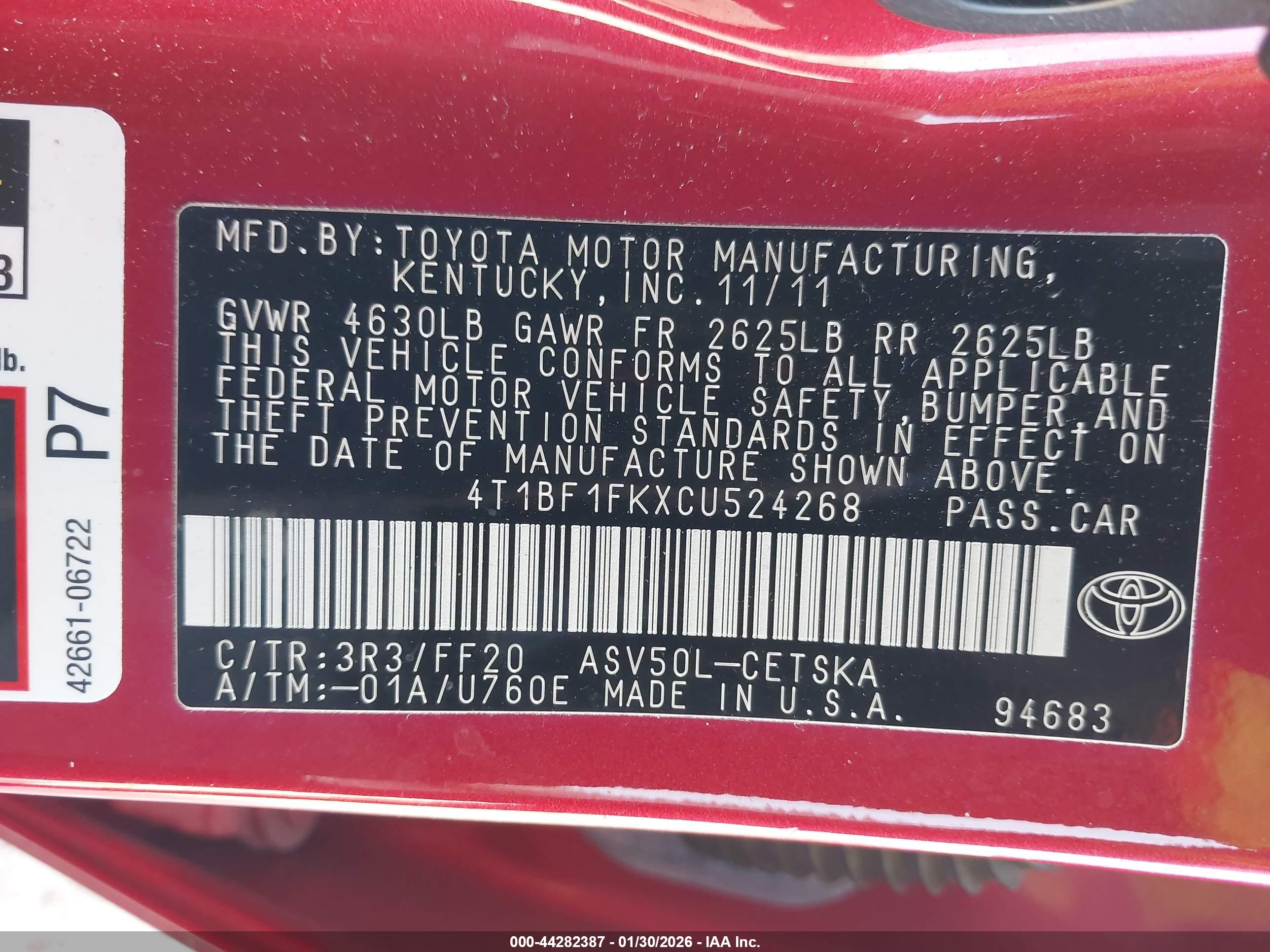 TOYOTA CAMRY image 9