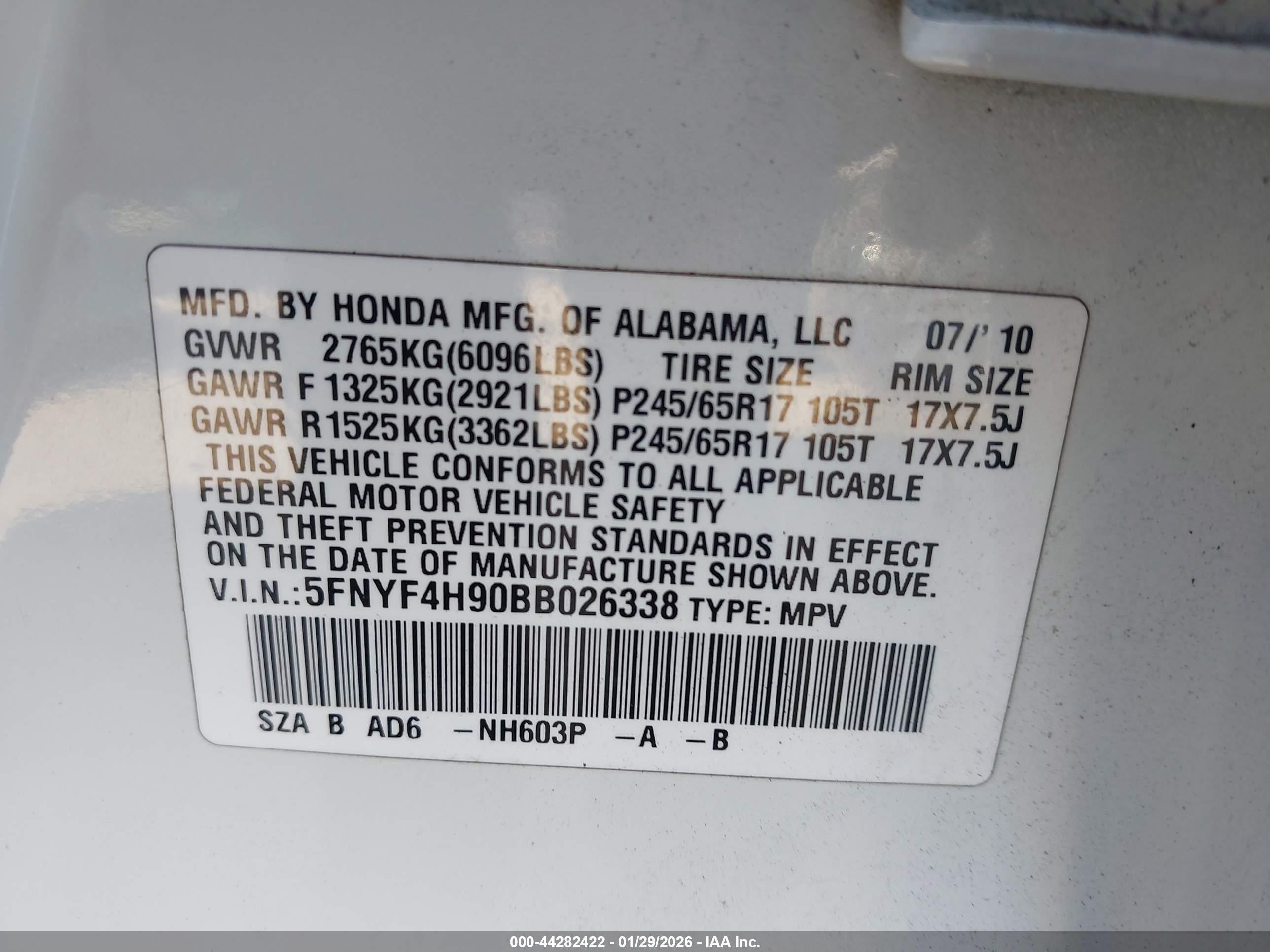 HONDA PILOT image 9
