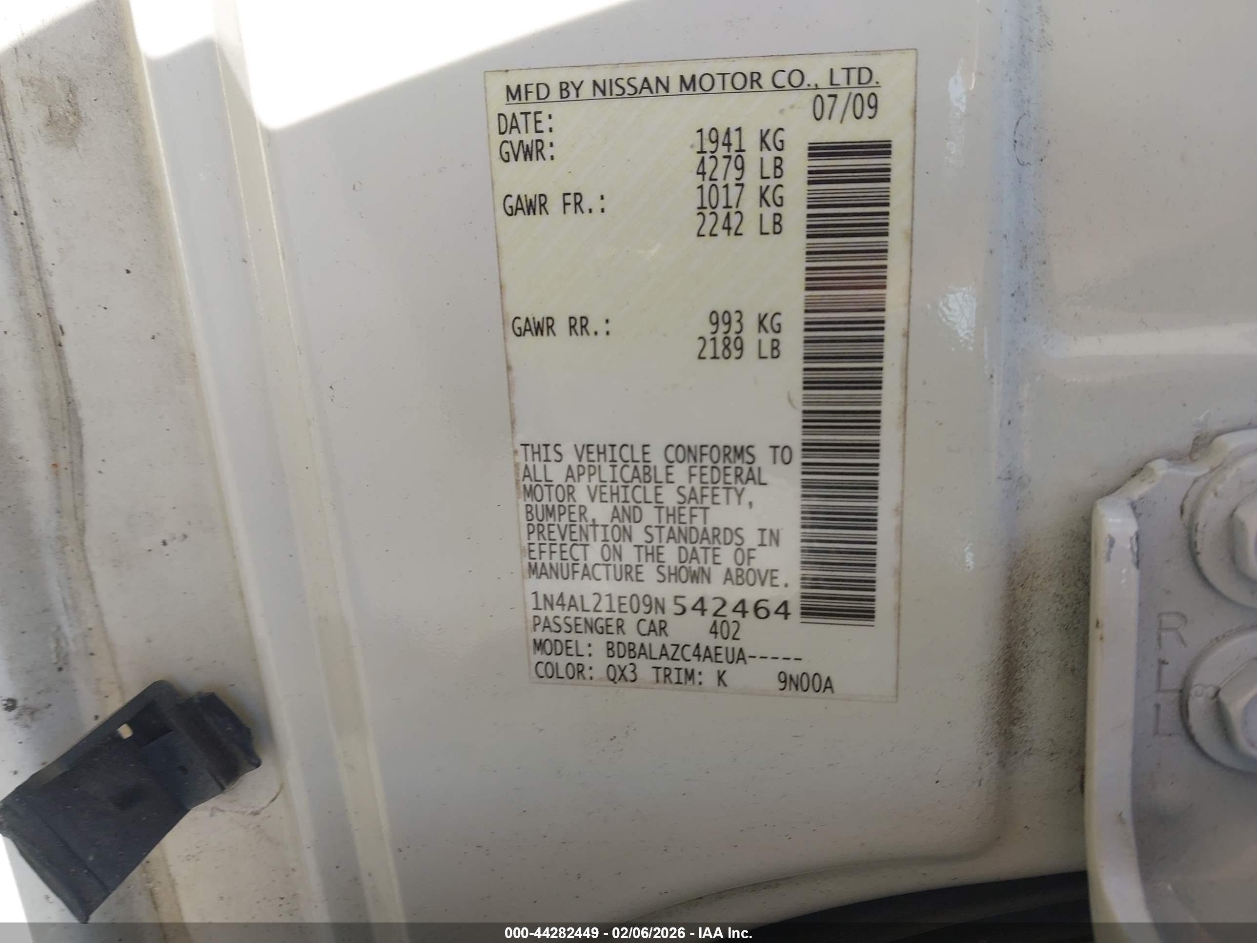 NISSAN ALTIMA image 9