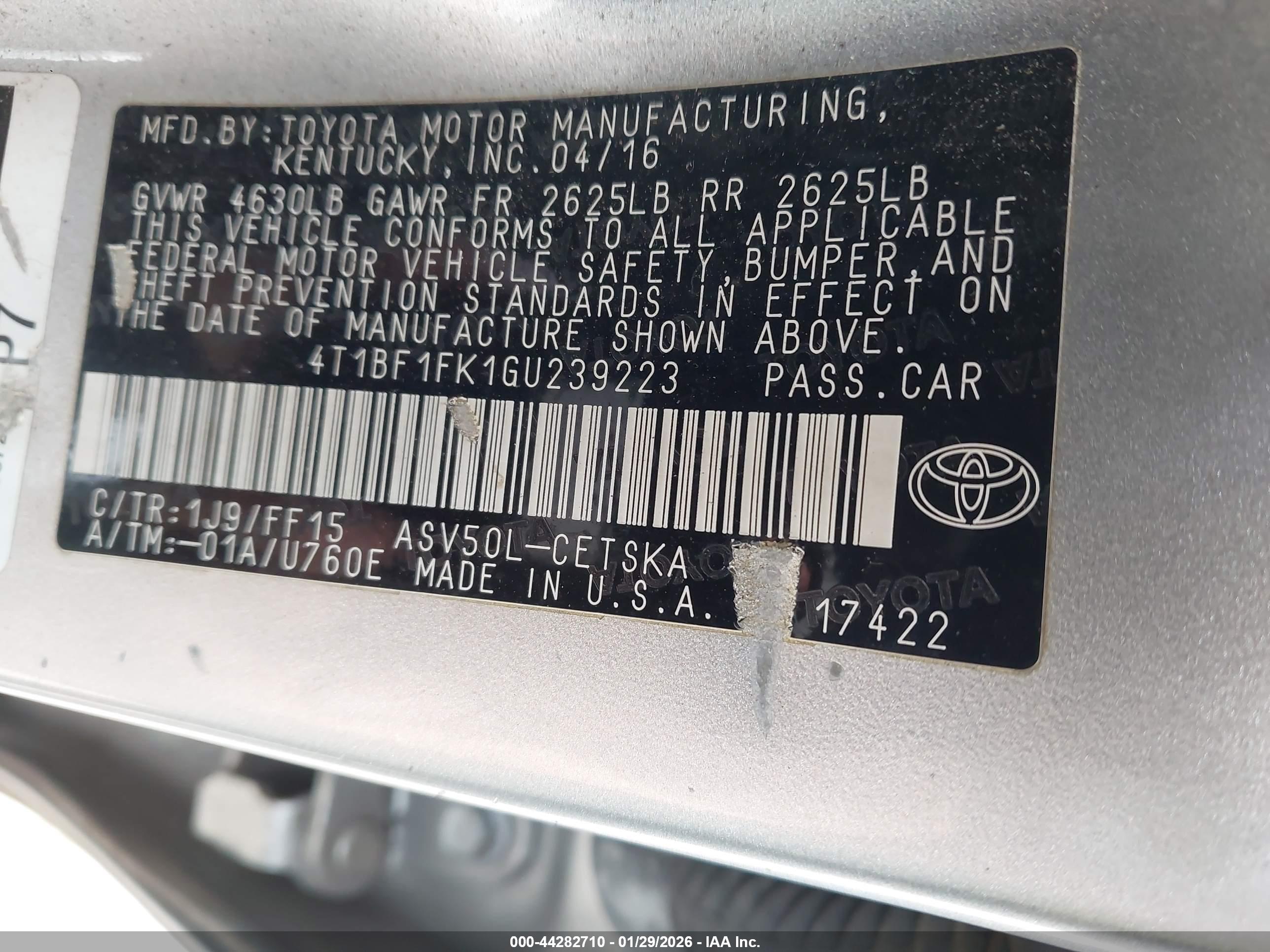 TOYOTA CAMRY image 9