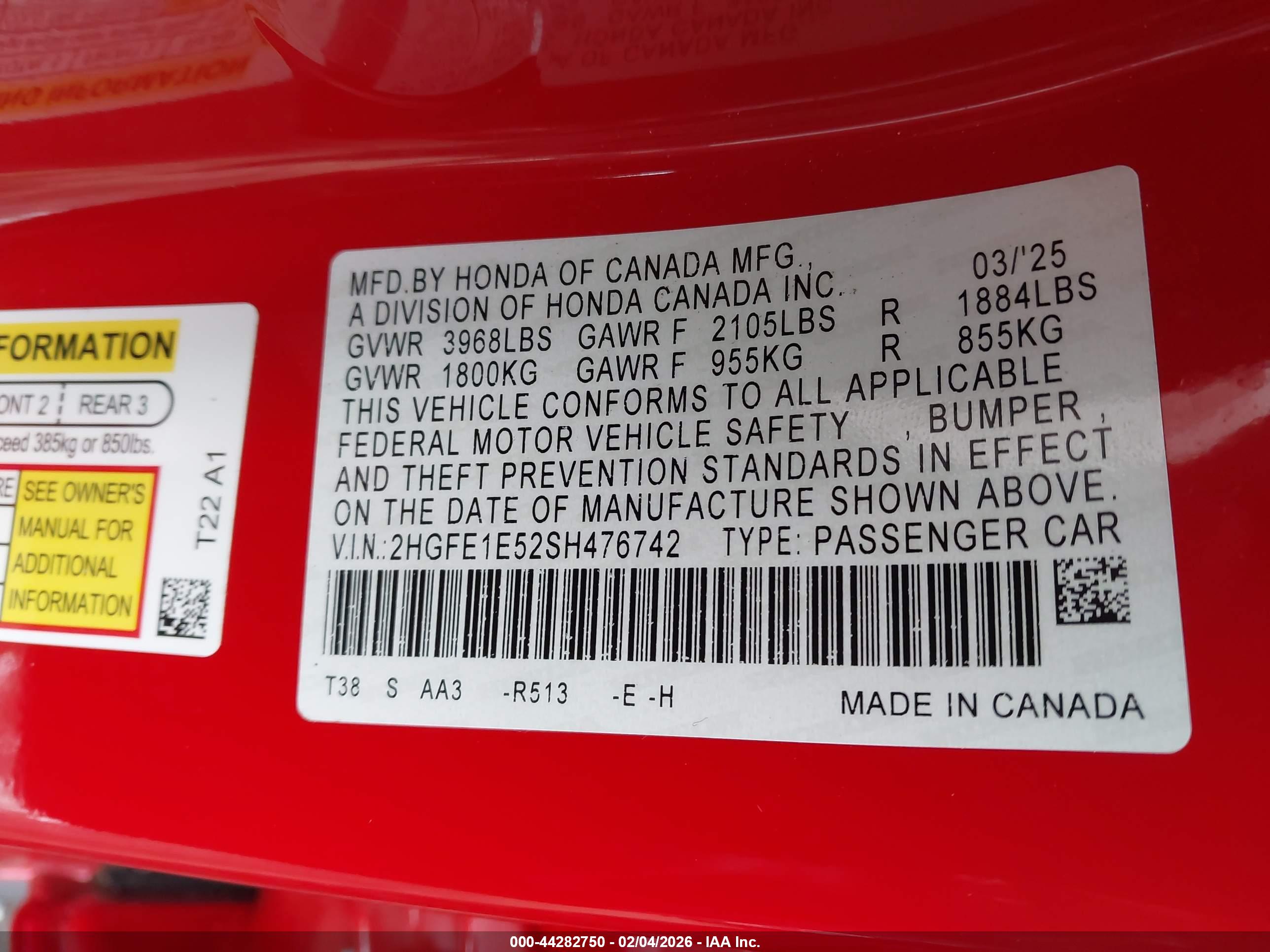 HONDA CIVIC image 9