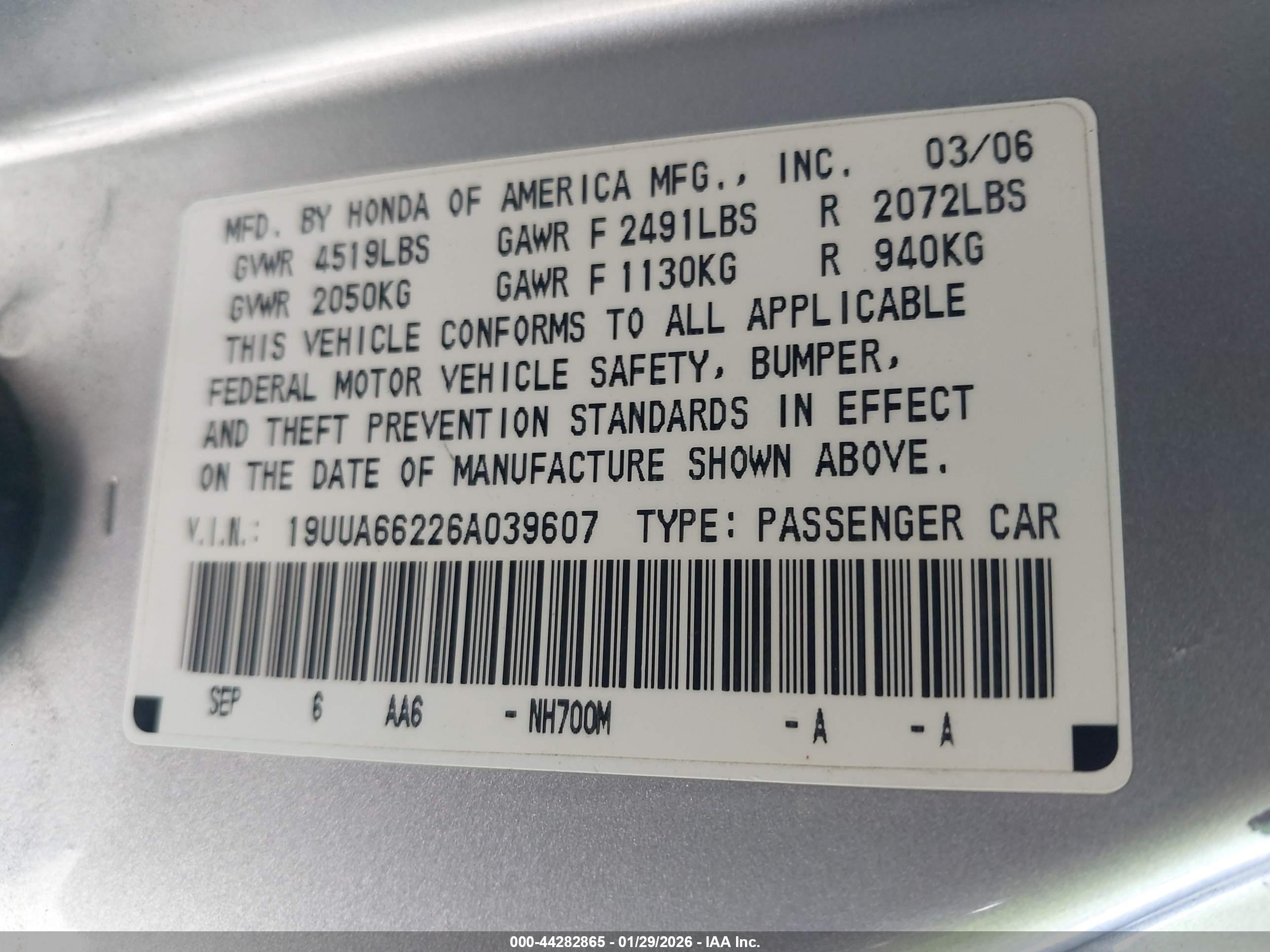 ACURA TL image 9