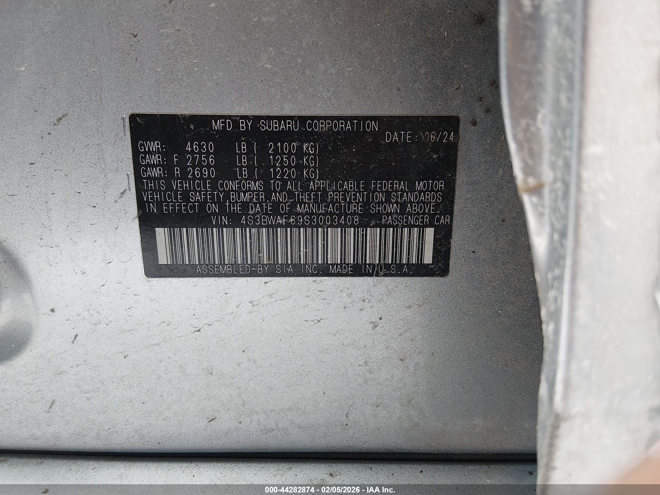 SUBARU LEGACY image 9