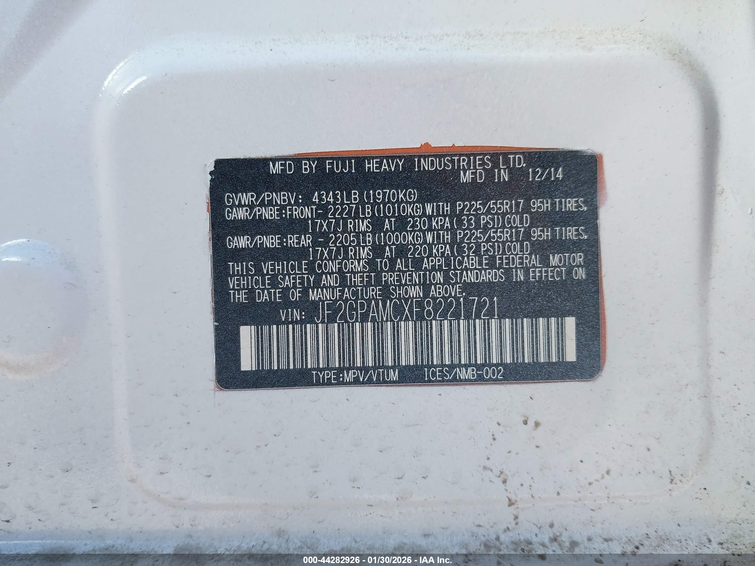 SUBARU XV image 9