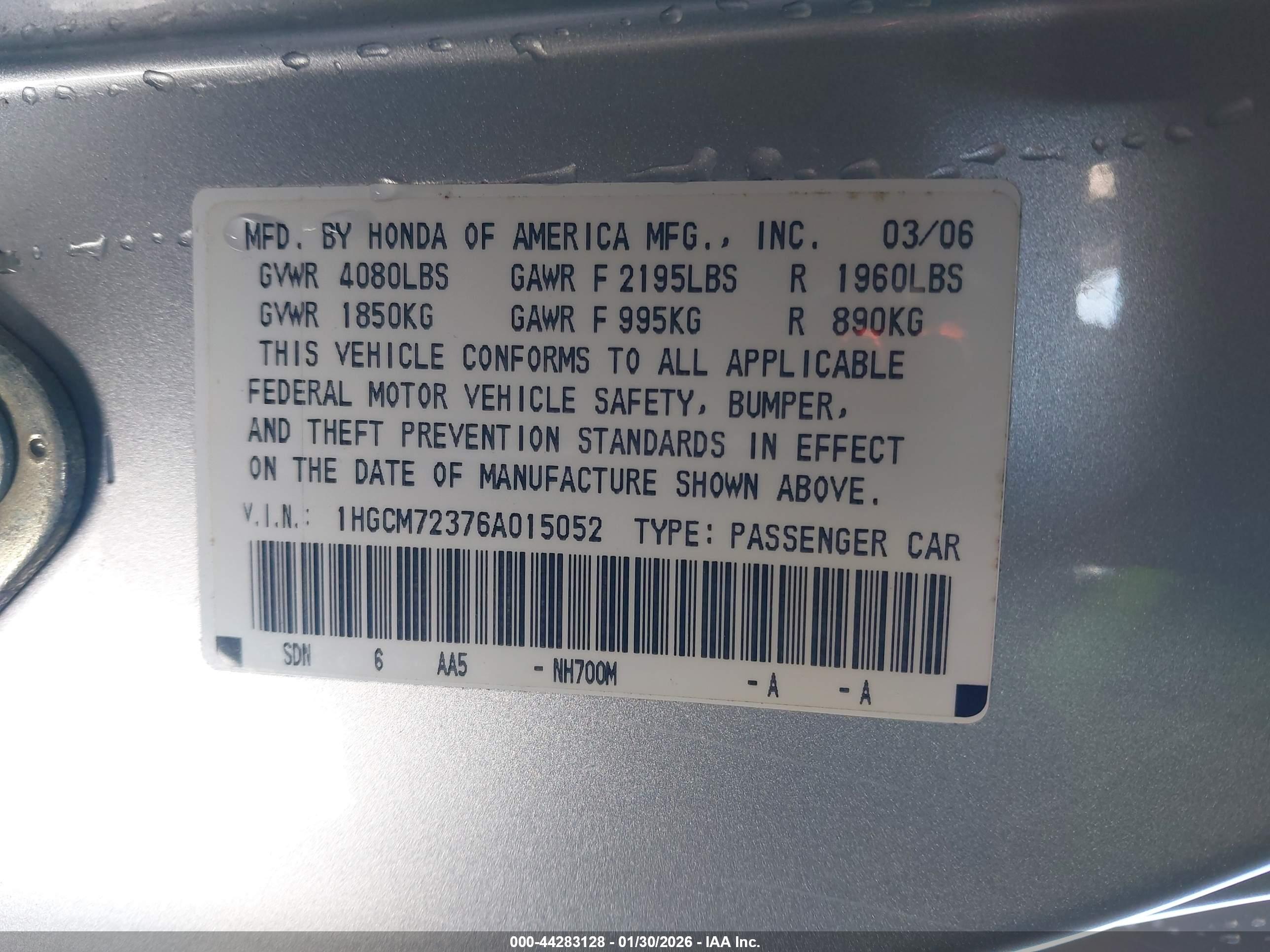 HONDA ACCORD image 9