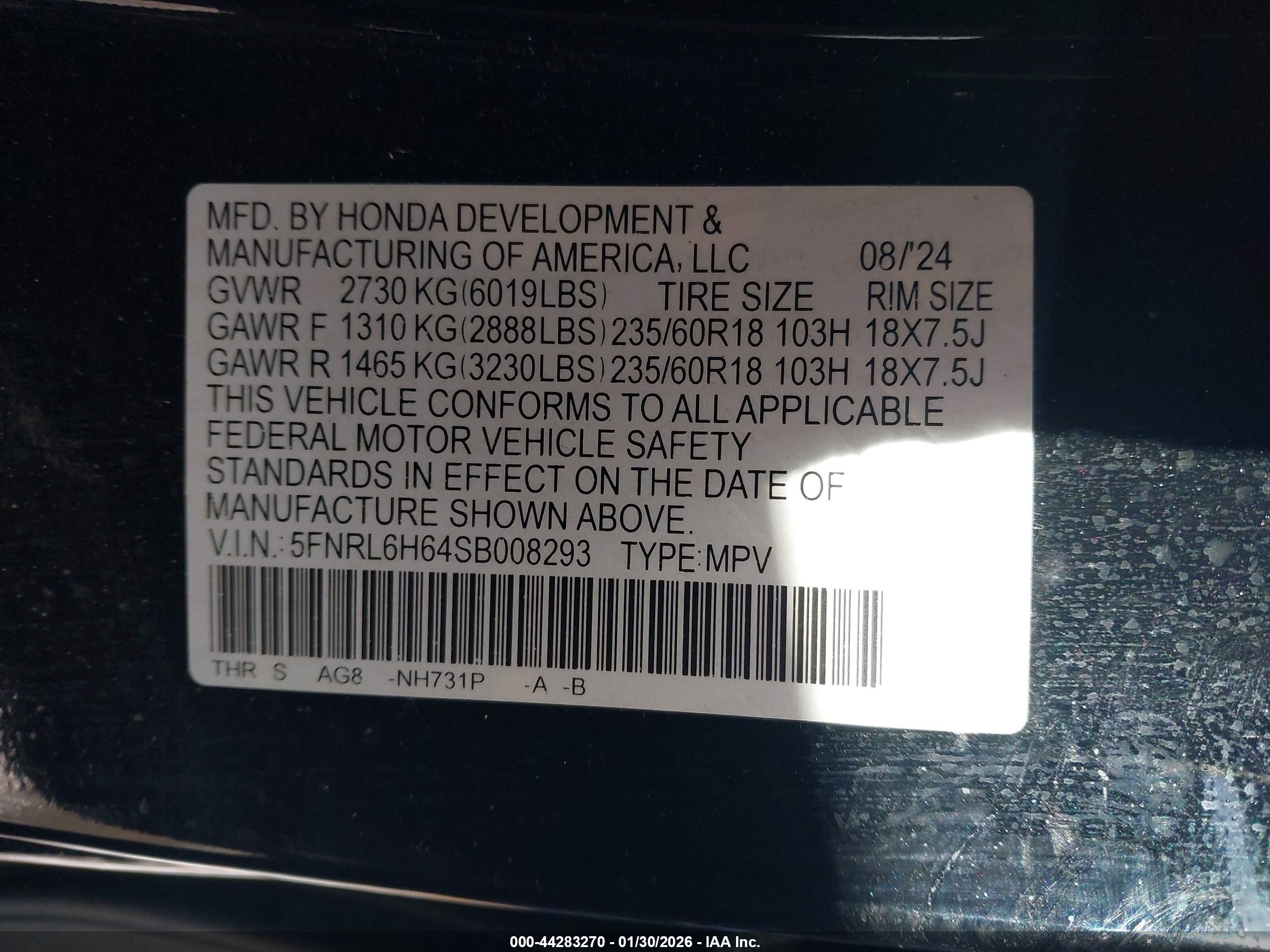 HONDA ODYSSEY image 9