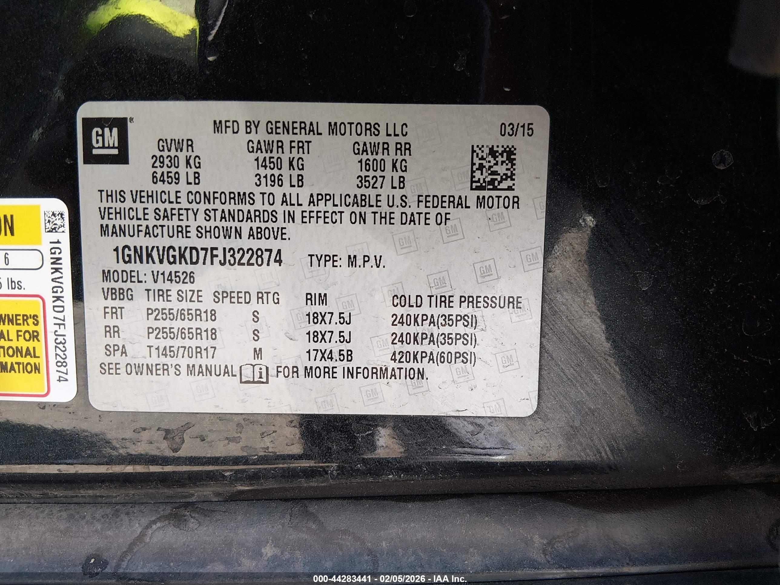 CHEVROLET TRAVERSE image 9