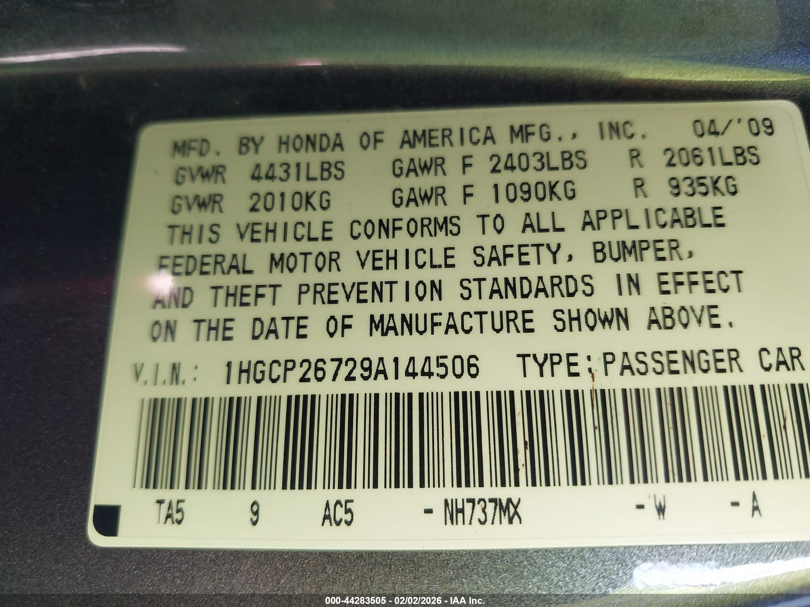 HONDA ACCORD image 9