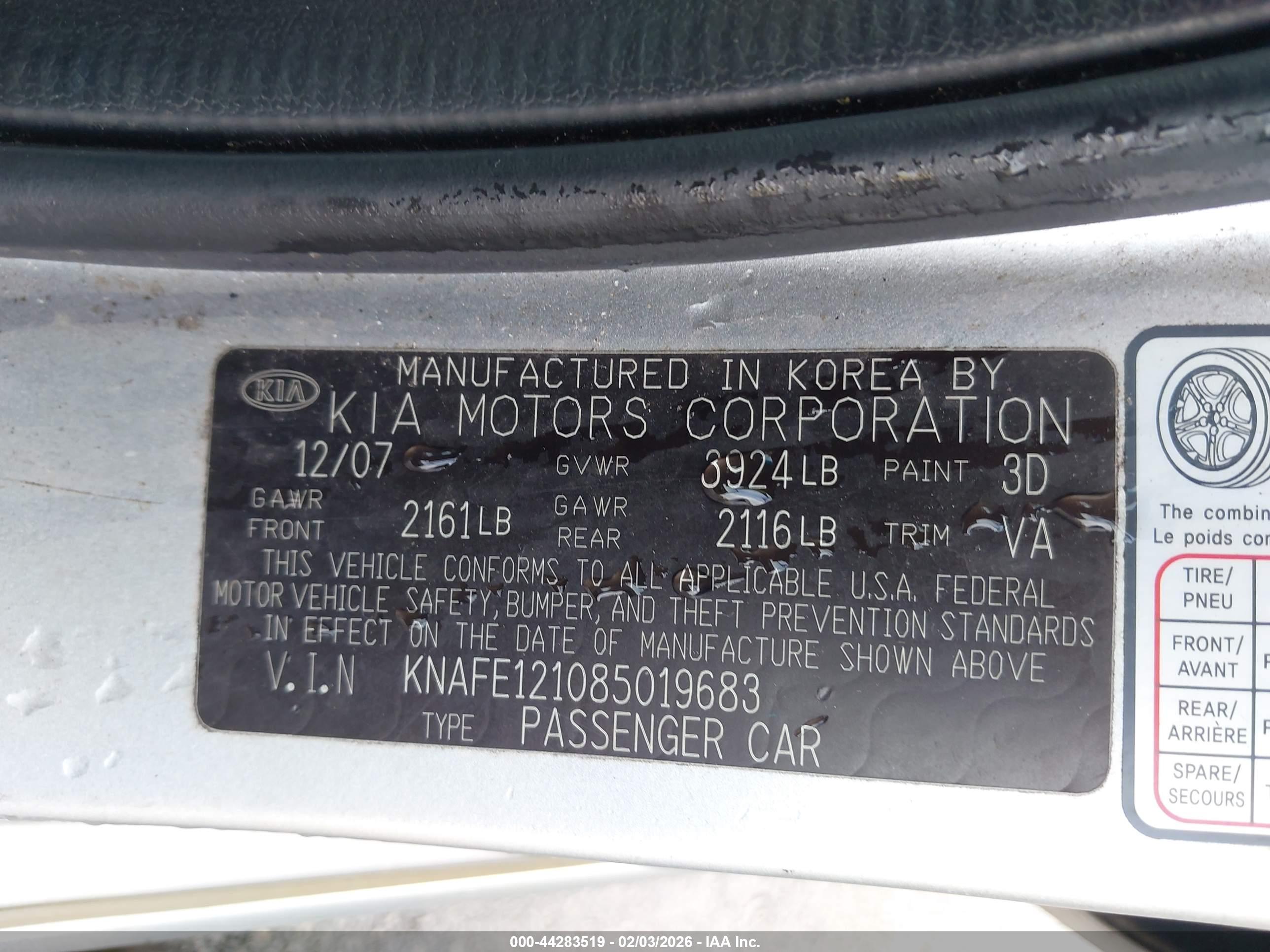KIA SPECTRA image 9