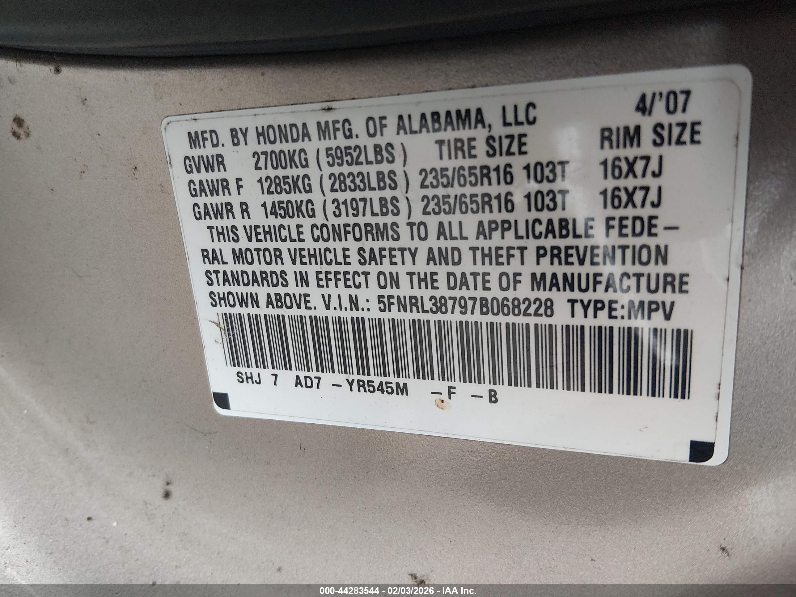 HONDA ODYSSEY image 9