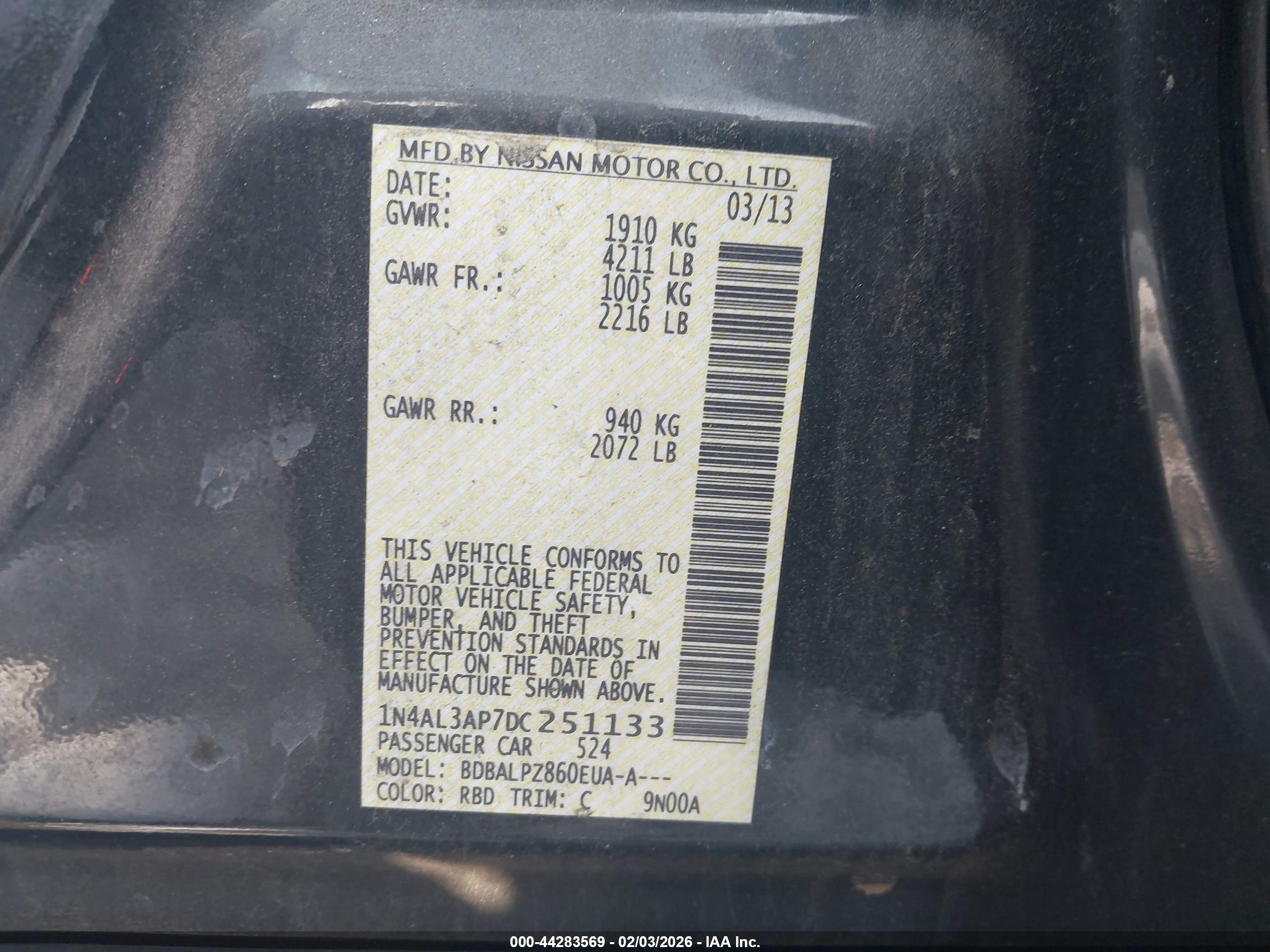 NISSAN ALTIMA image 9
