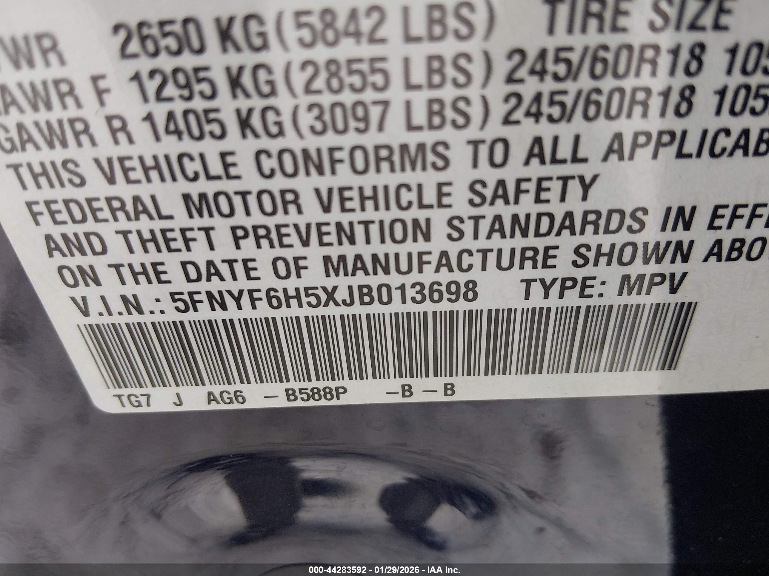 HONDA PILOT image 9