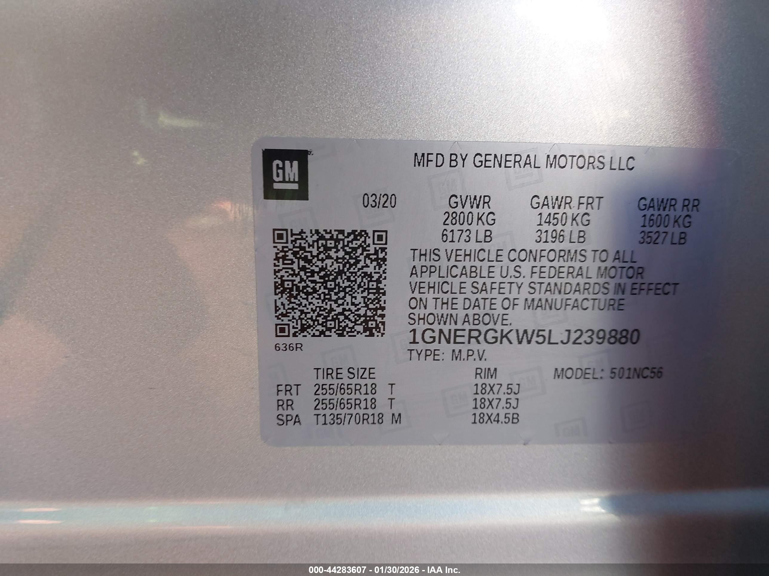 CHEVROLET TRAVERSE image 9