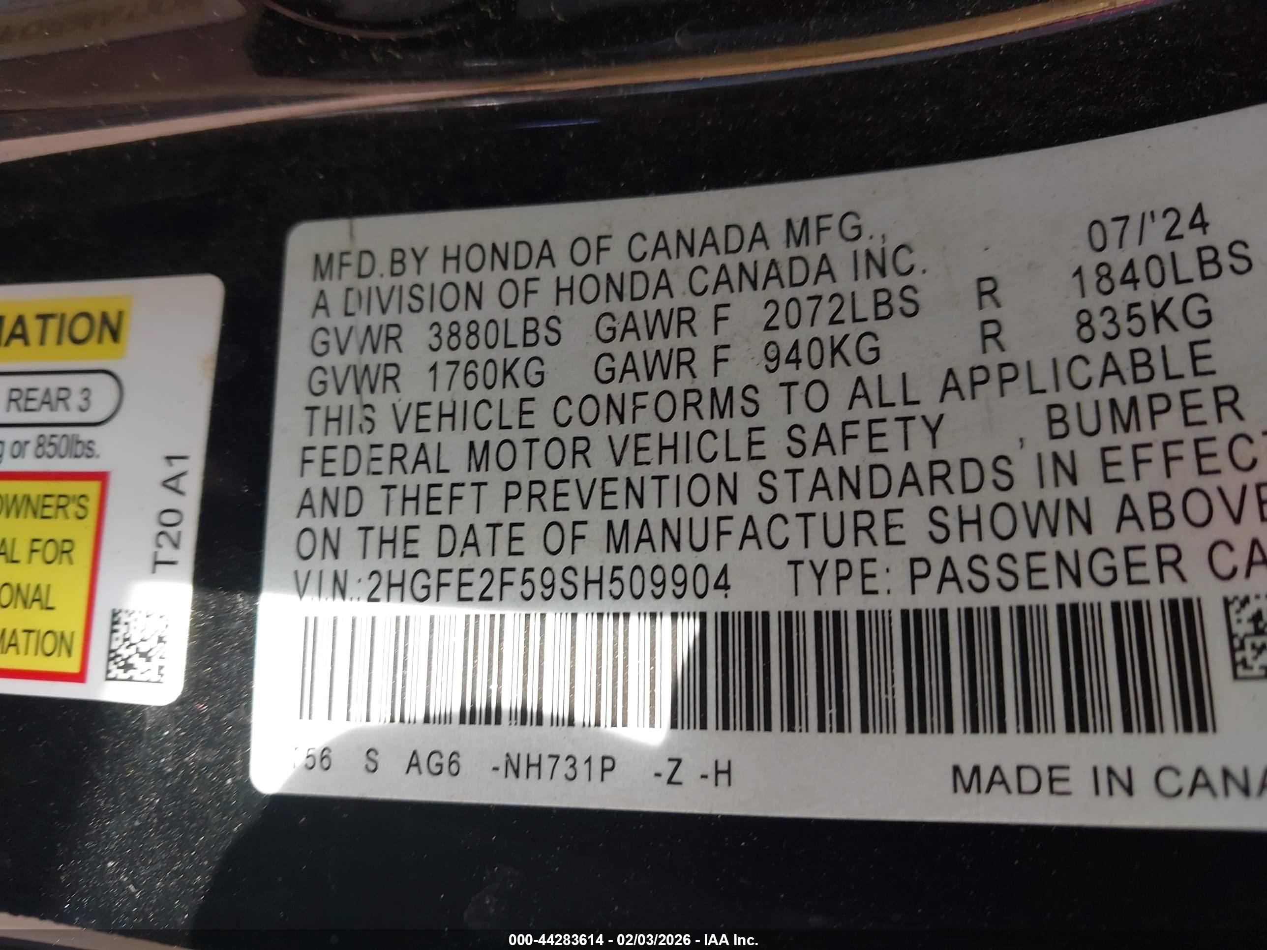 HONDA CIVIC image 9