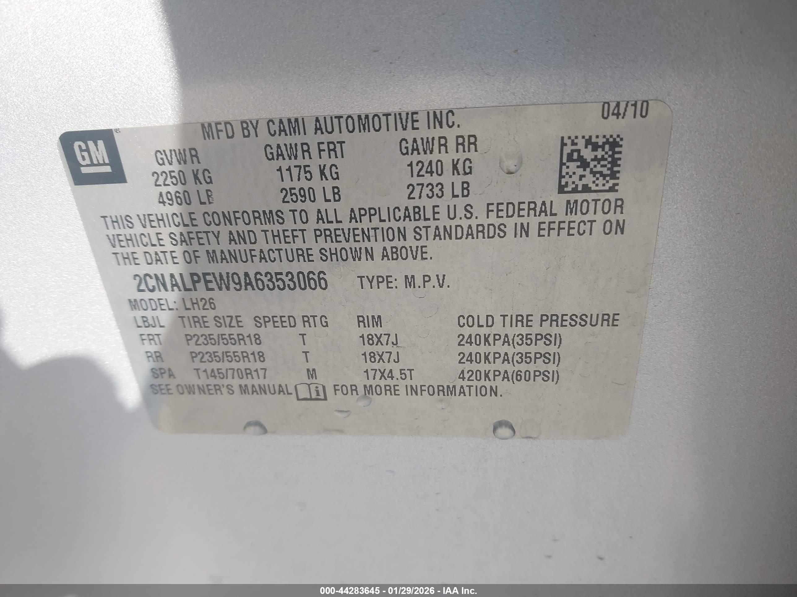 CHEVROLET EQUINOX image 9