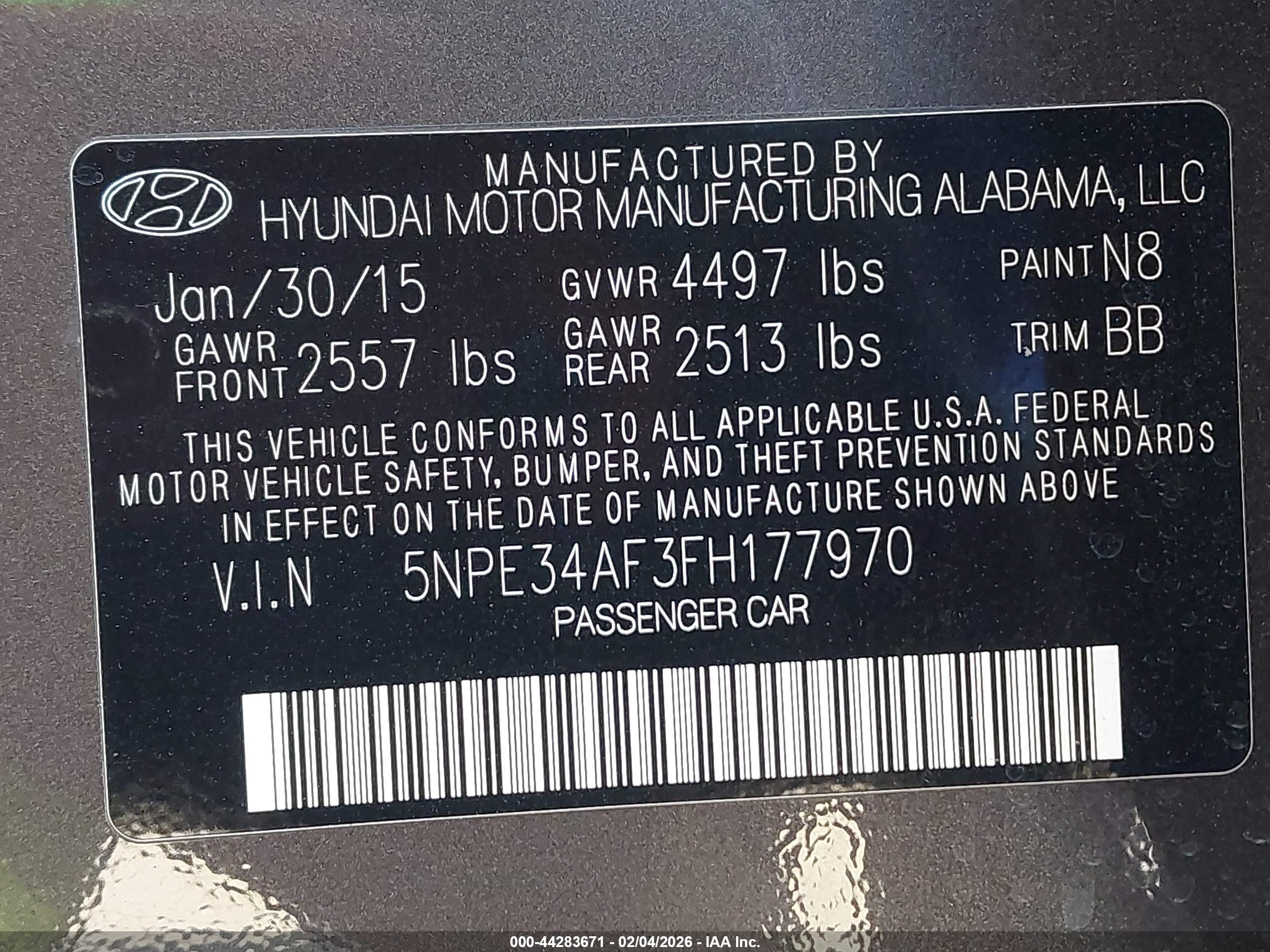 HYUNDAI SONATA image 9