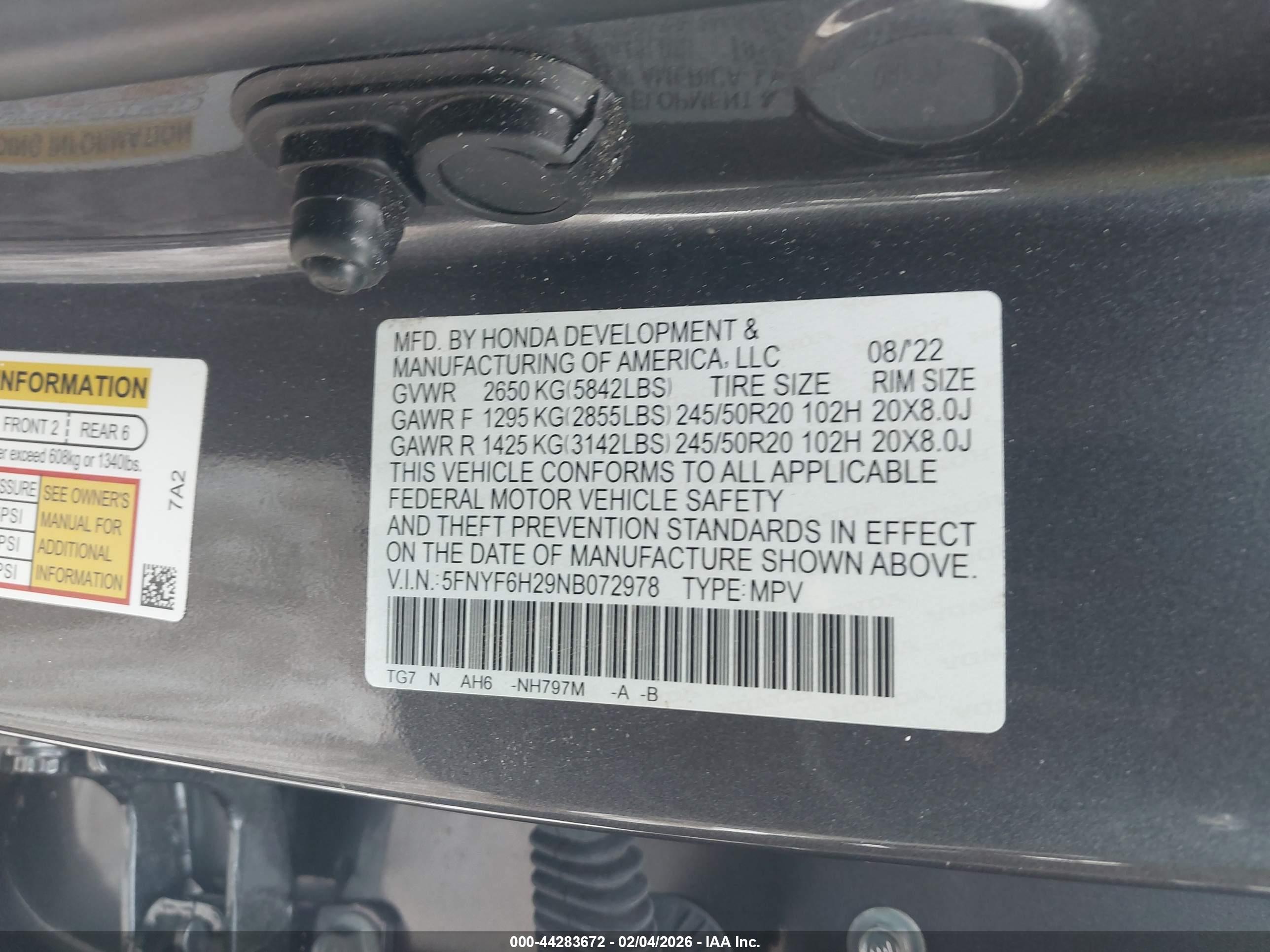 HONDA PILOT image 9