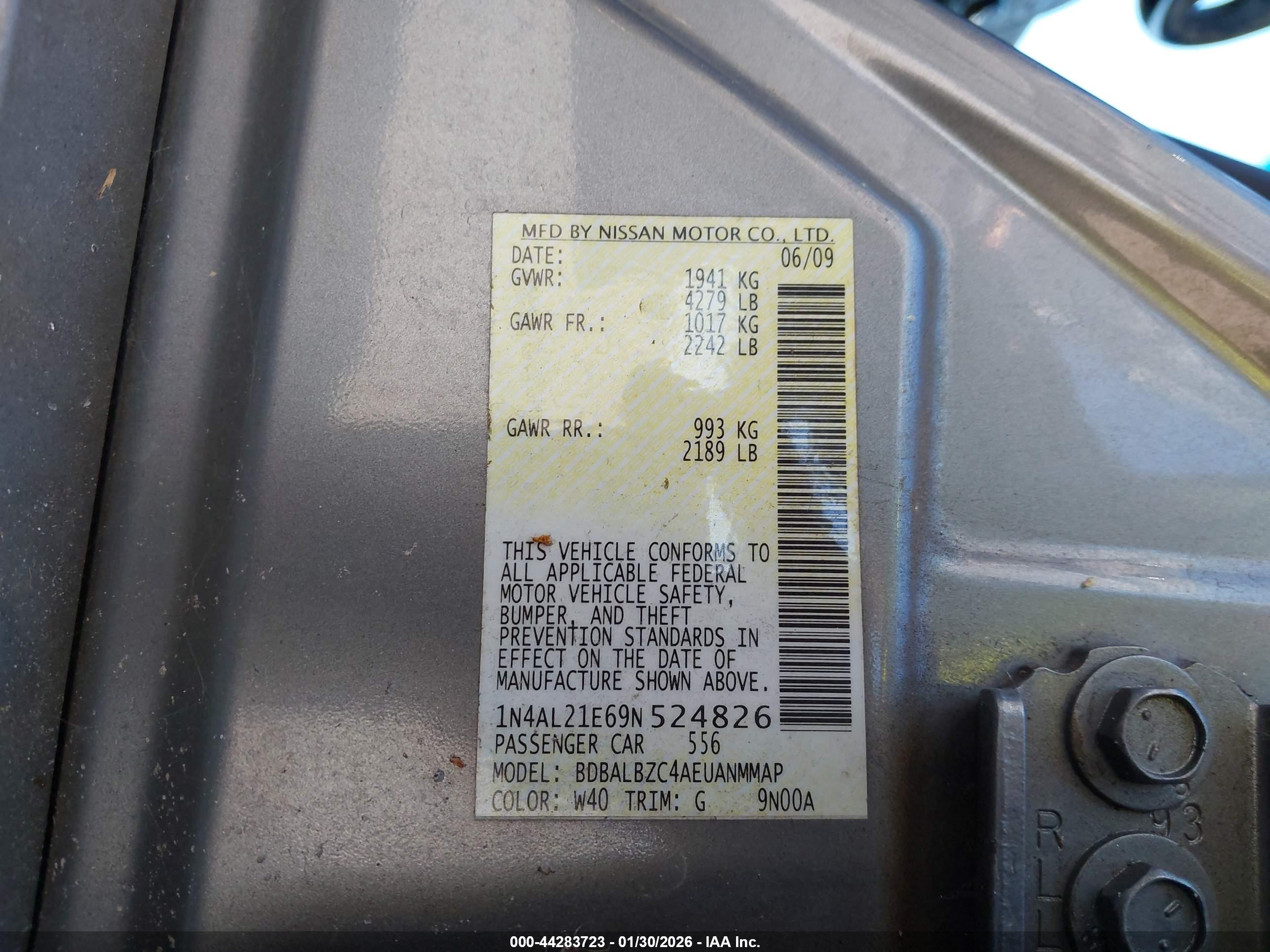 NISSAN ALTIMA image 9