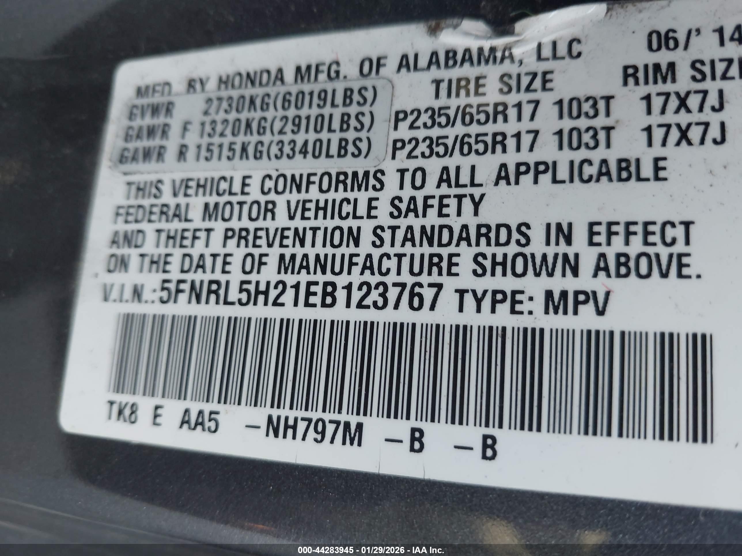 HONDA ODYSSEY image 9