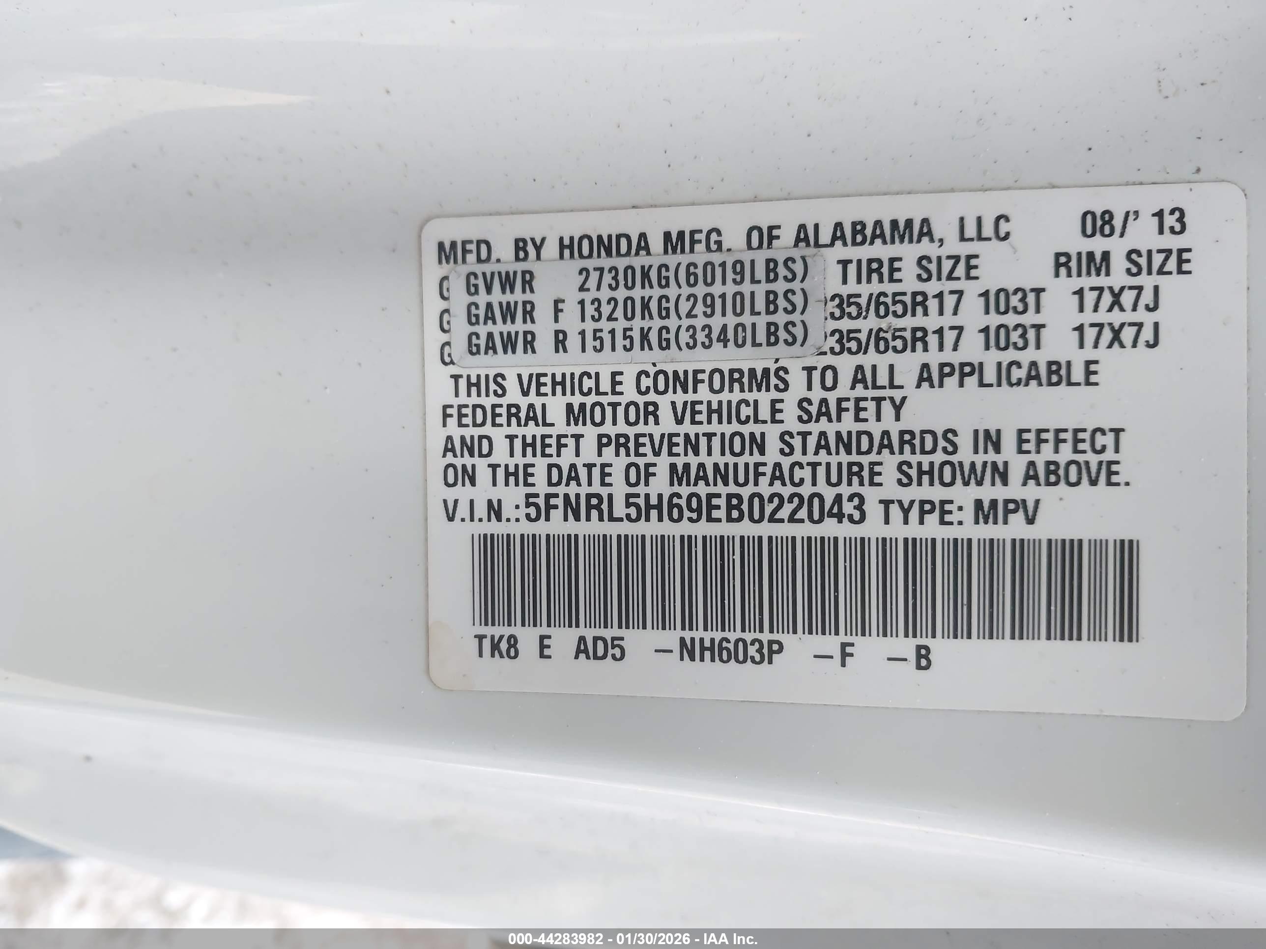 HONDA ODYSSEY image 9