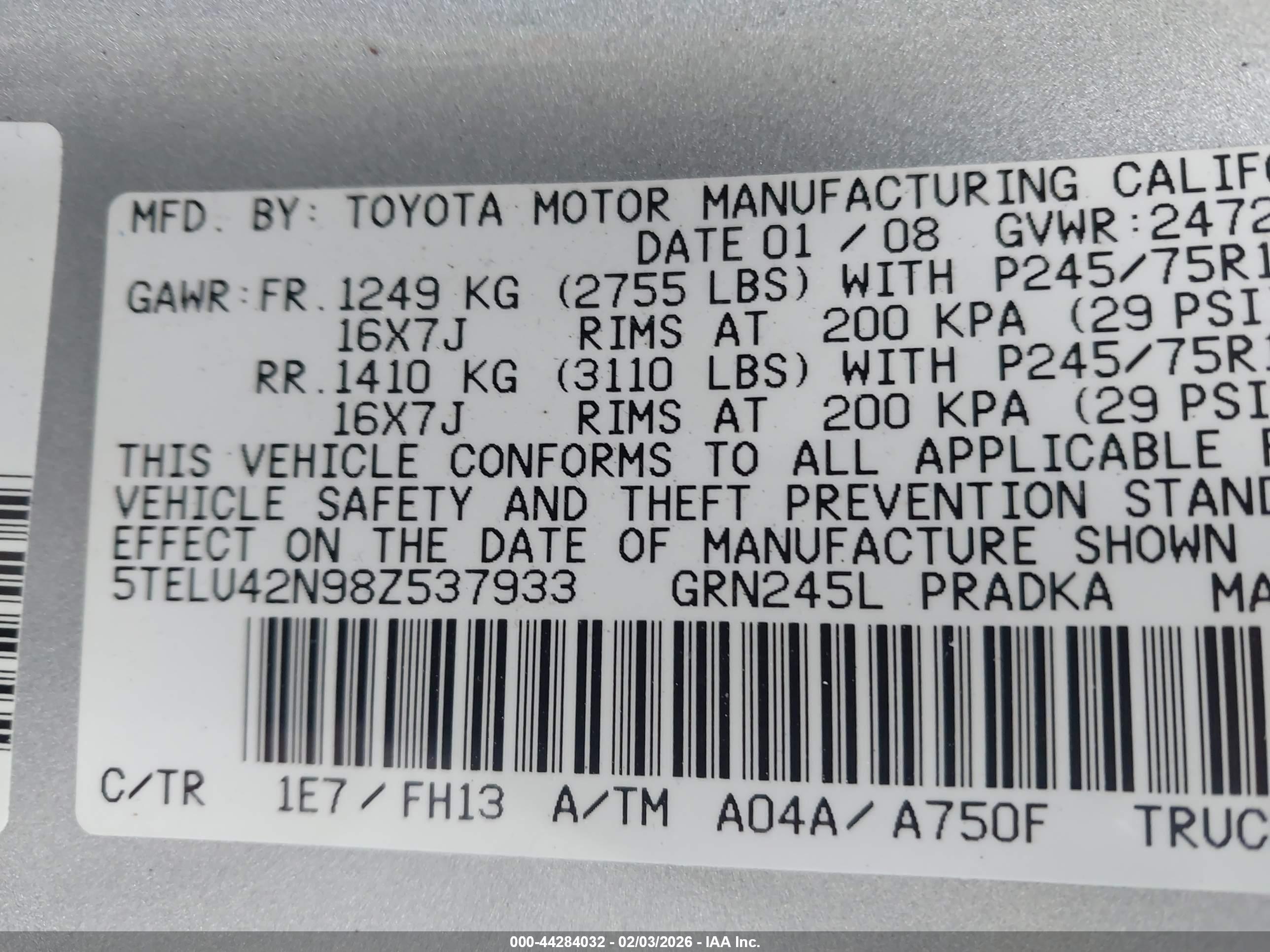 TOYOTA TACOMA image 9
