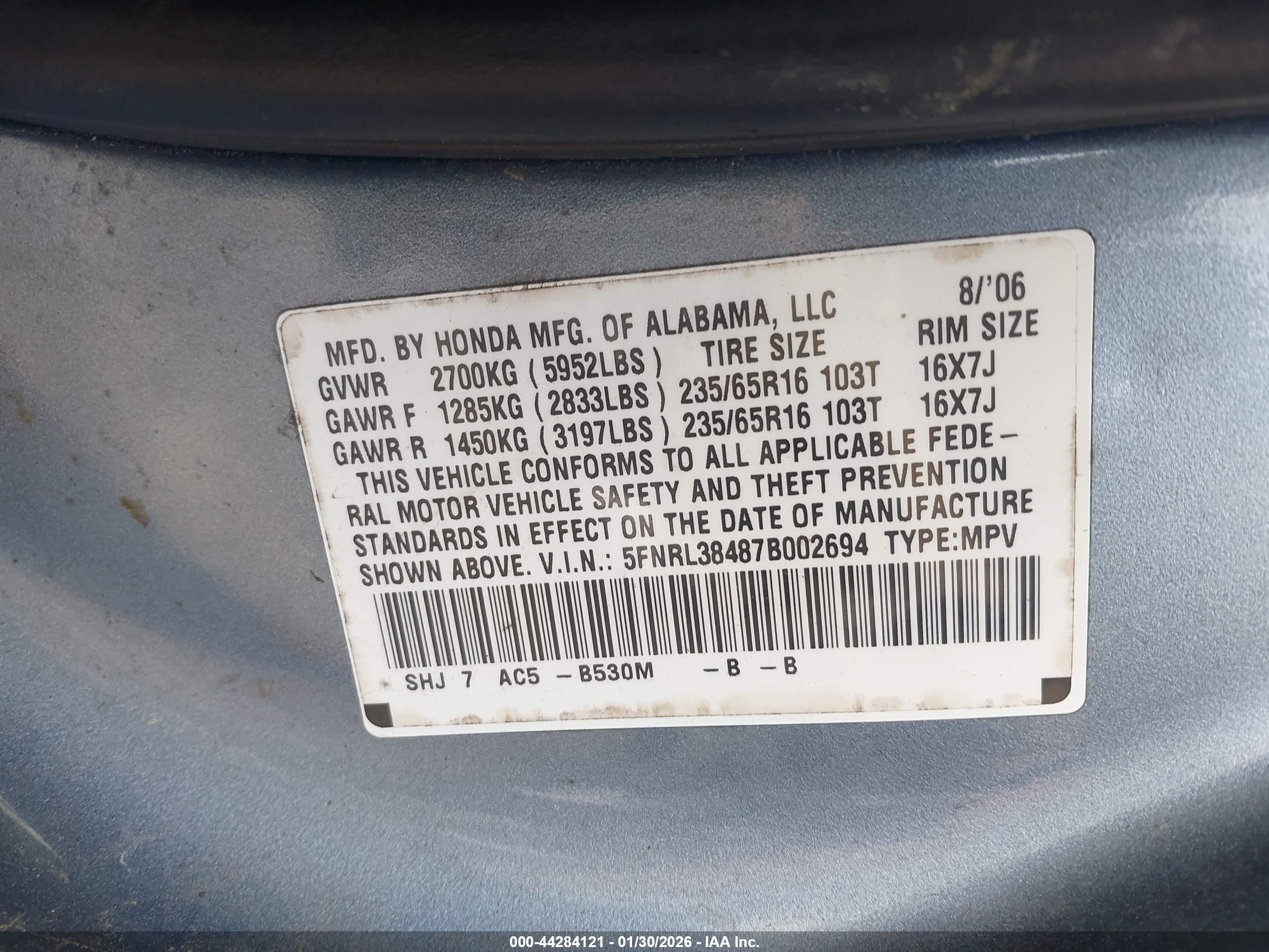 HONDA ODYSSEY image 9
