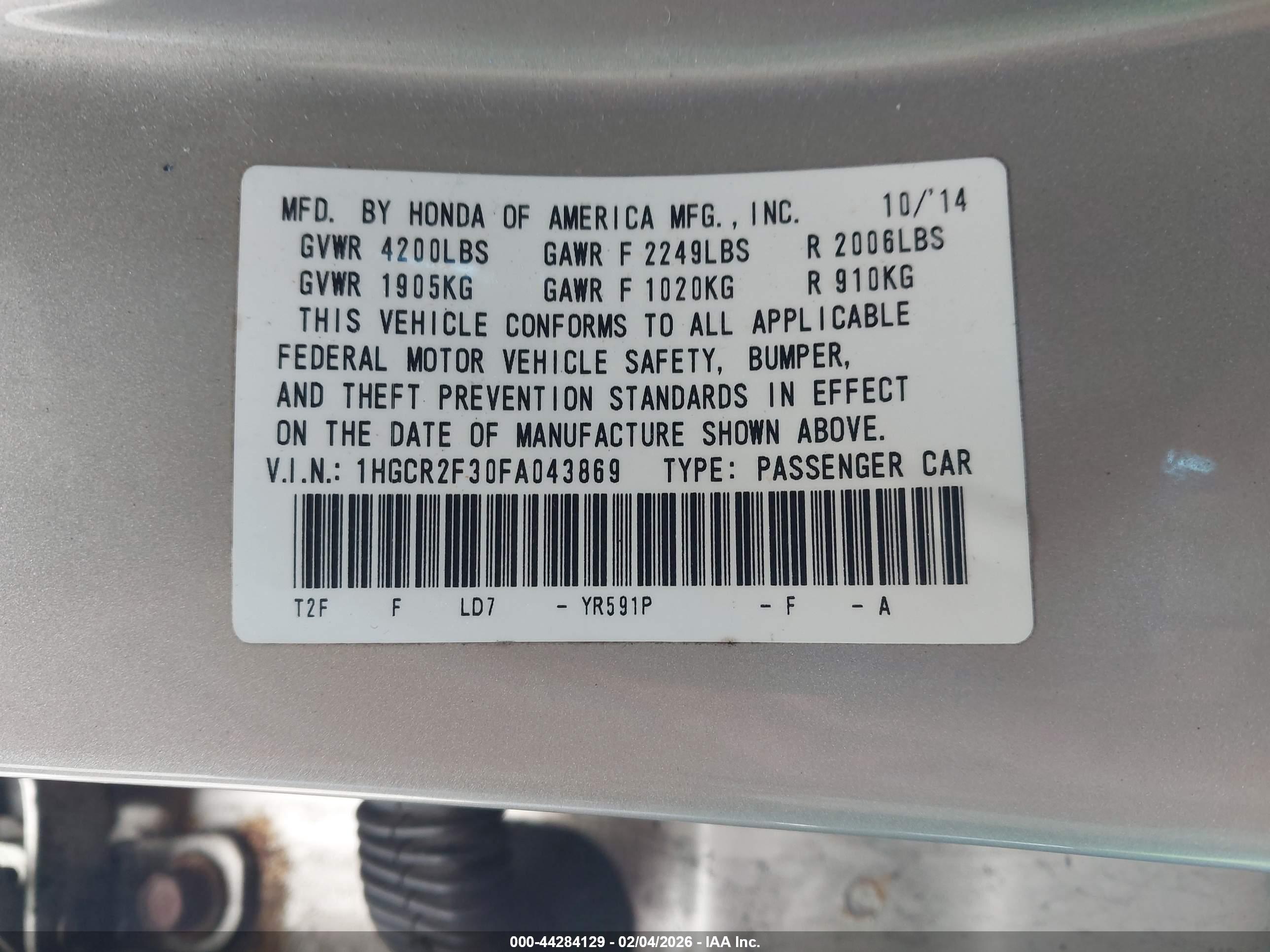 HONDA ACCORD image 9