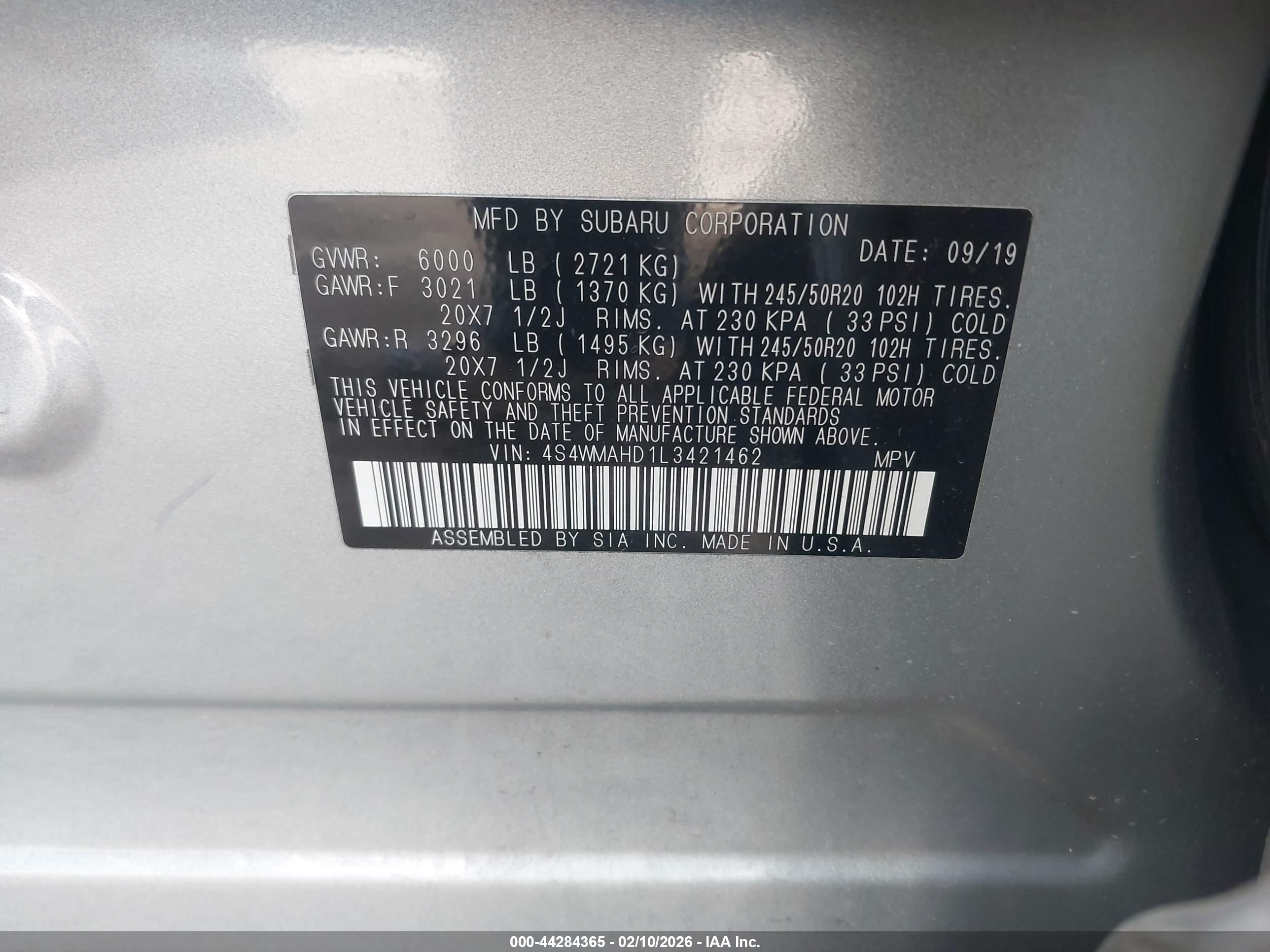 SUBARU ASCENT image 9
