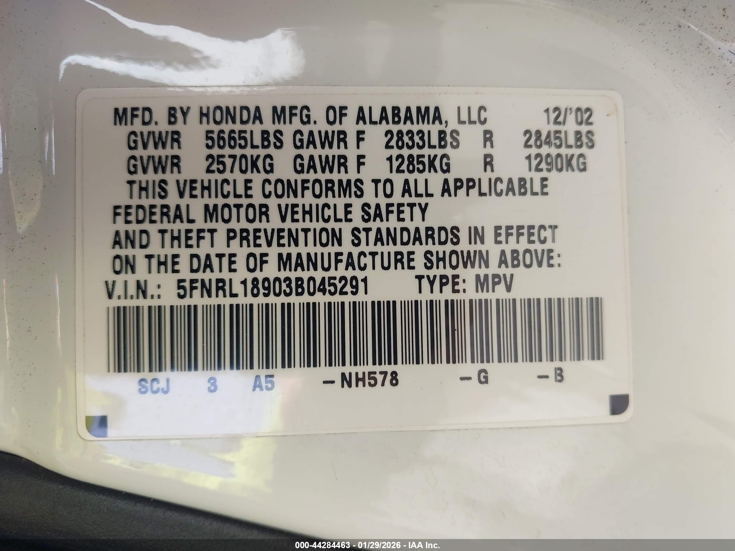 HONDA ODYSSEY image 9