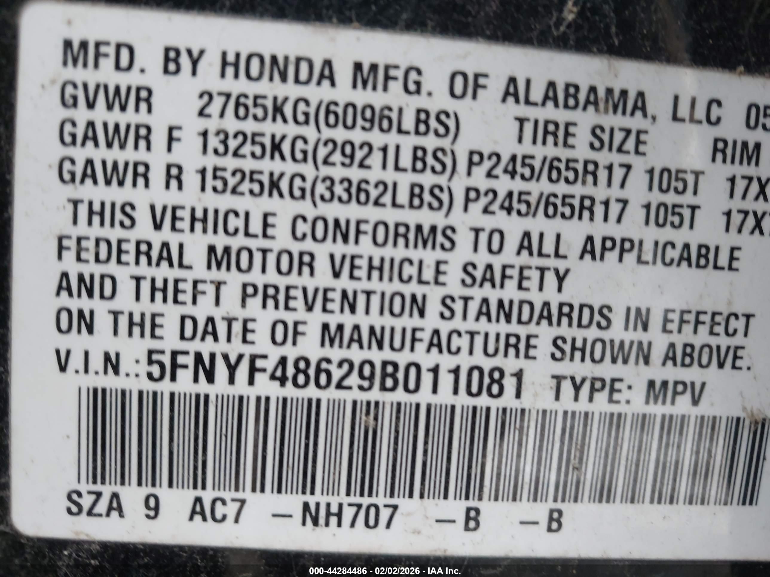 HONDA PILOT image 9