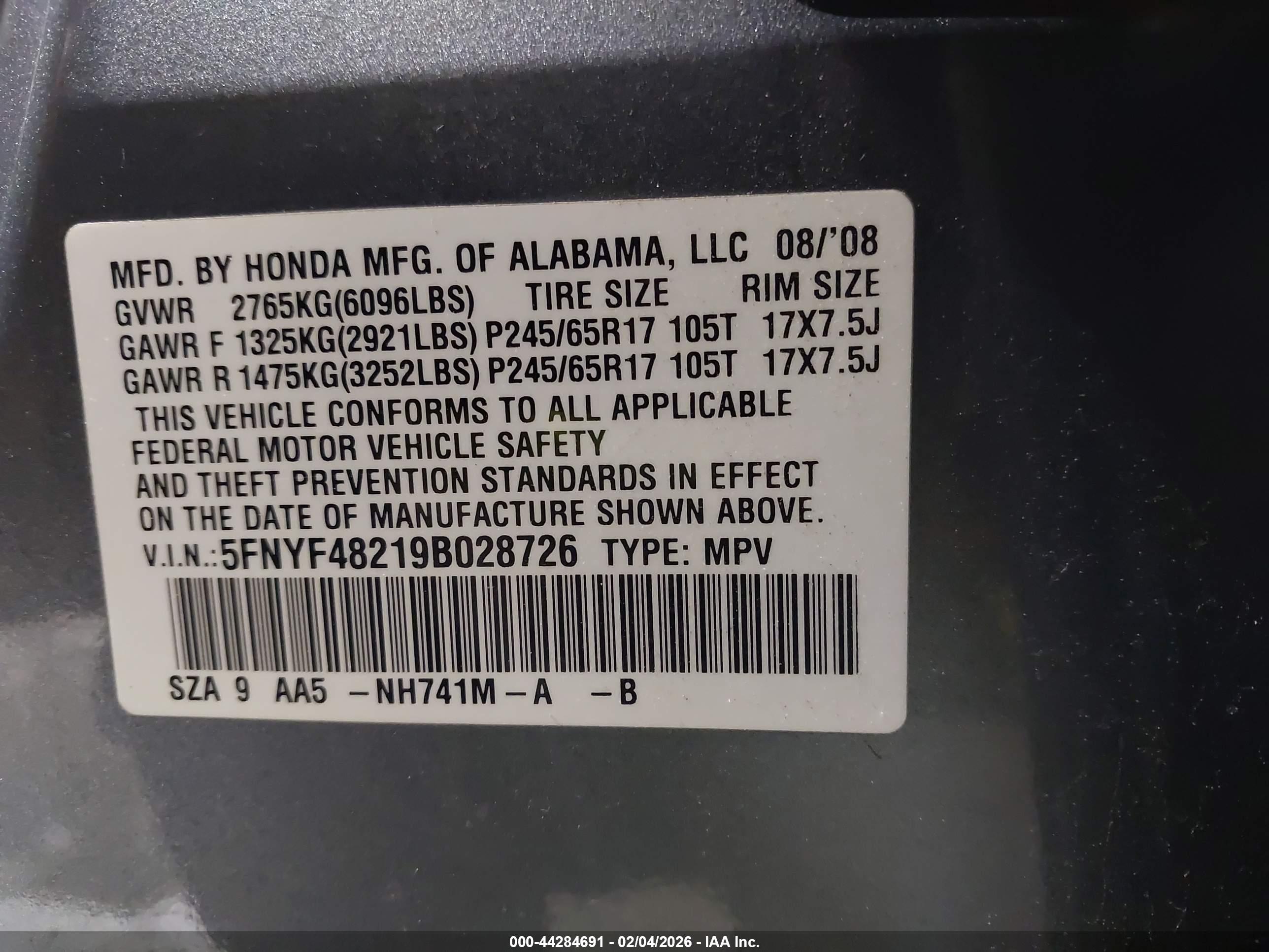 HONDA PILOT image 9