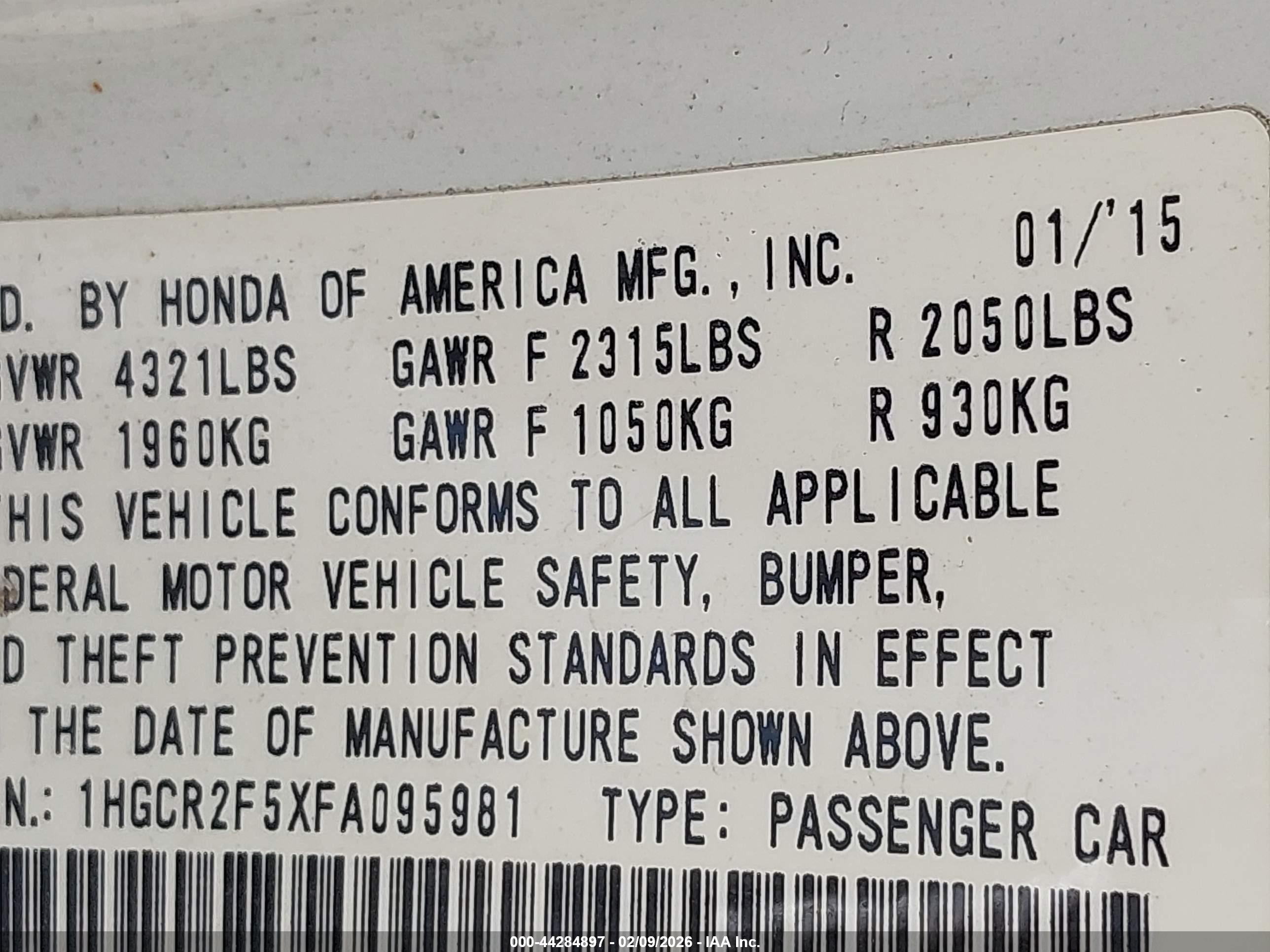 HONDA ACCORD image 9