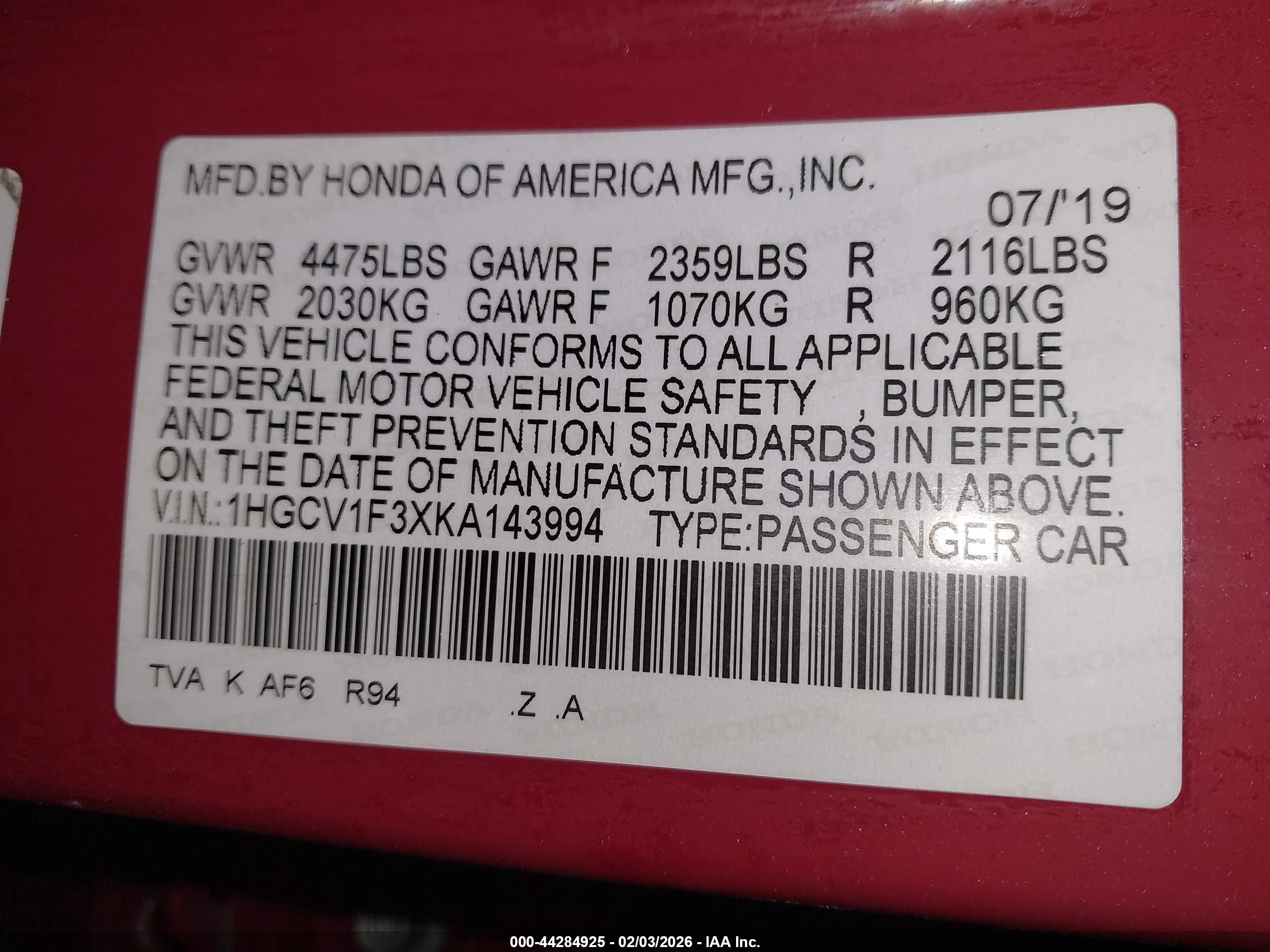 HONDA ACCORD image 9
