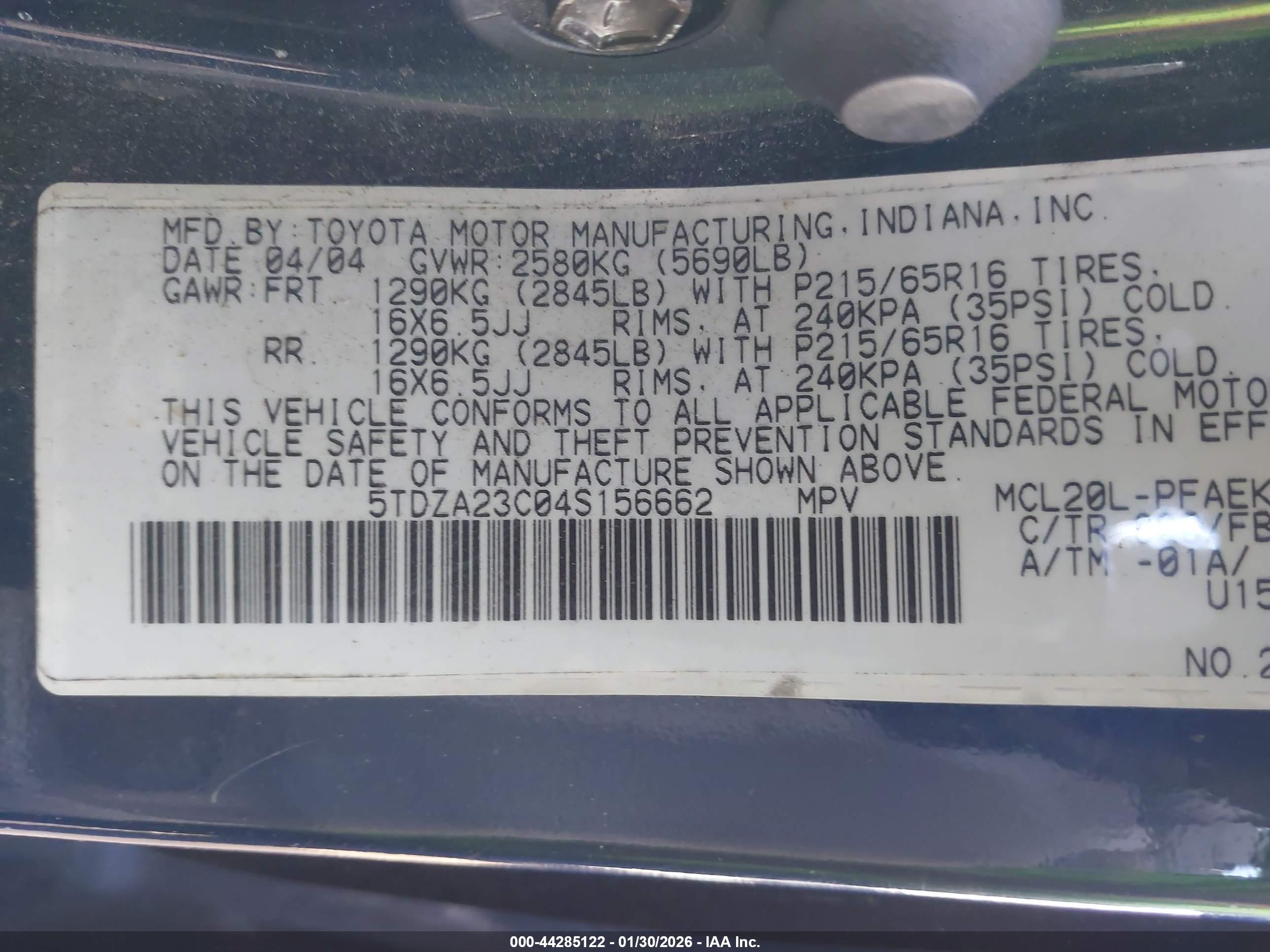 TOYOTA SIENNA image 9