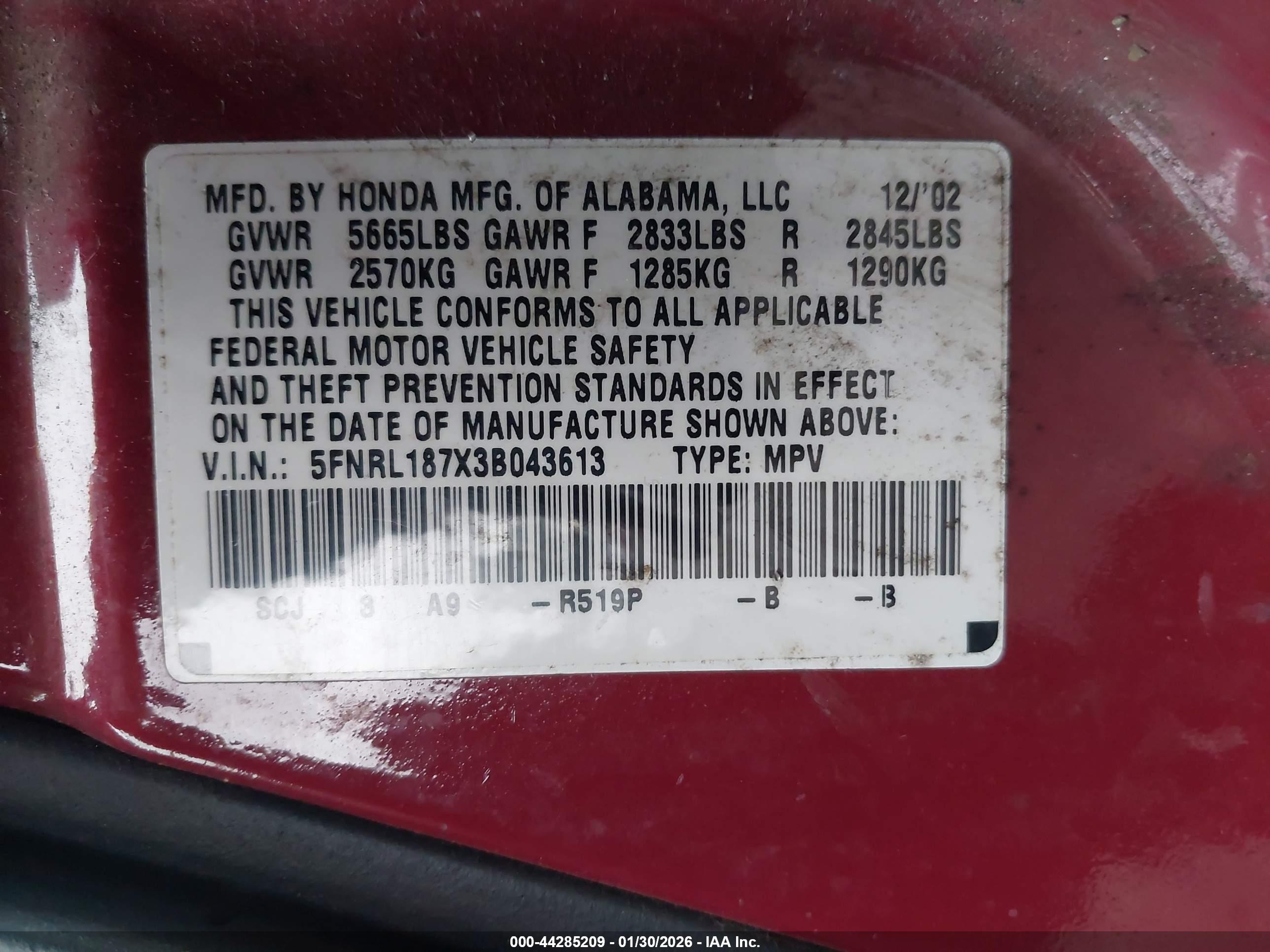 HONDA ODYSSEY image 9