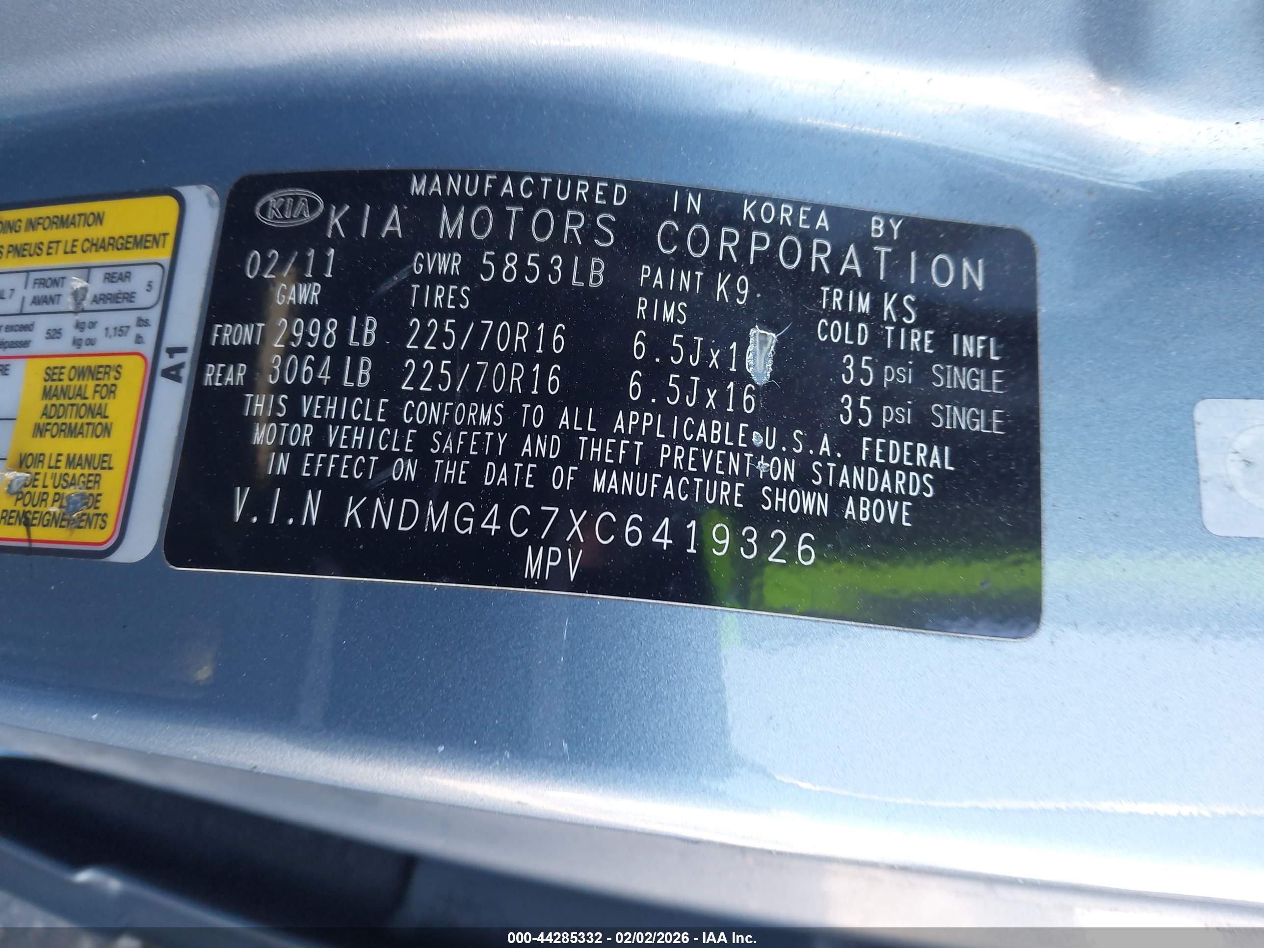 KIA SEDONA image 9