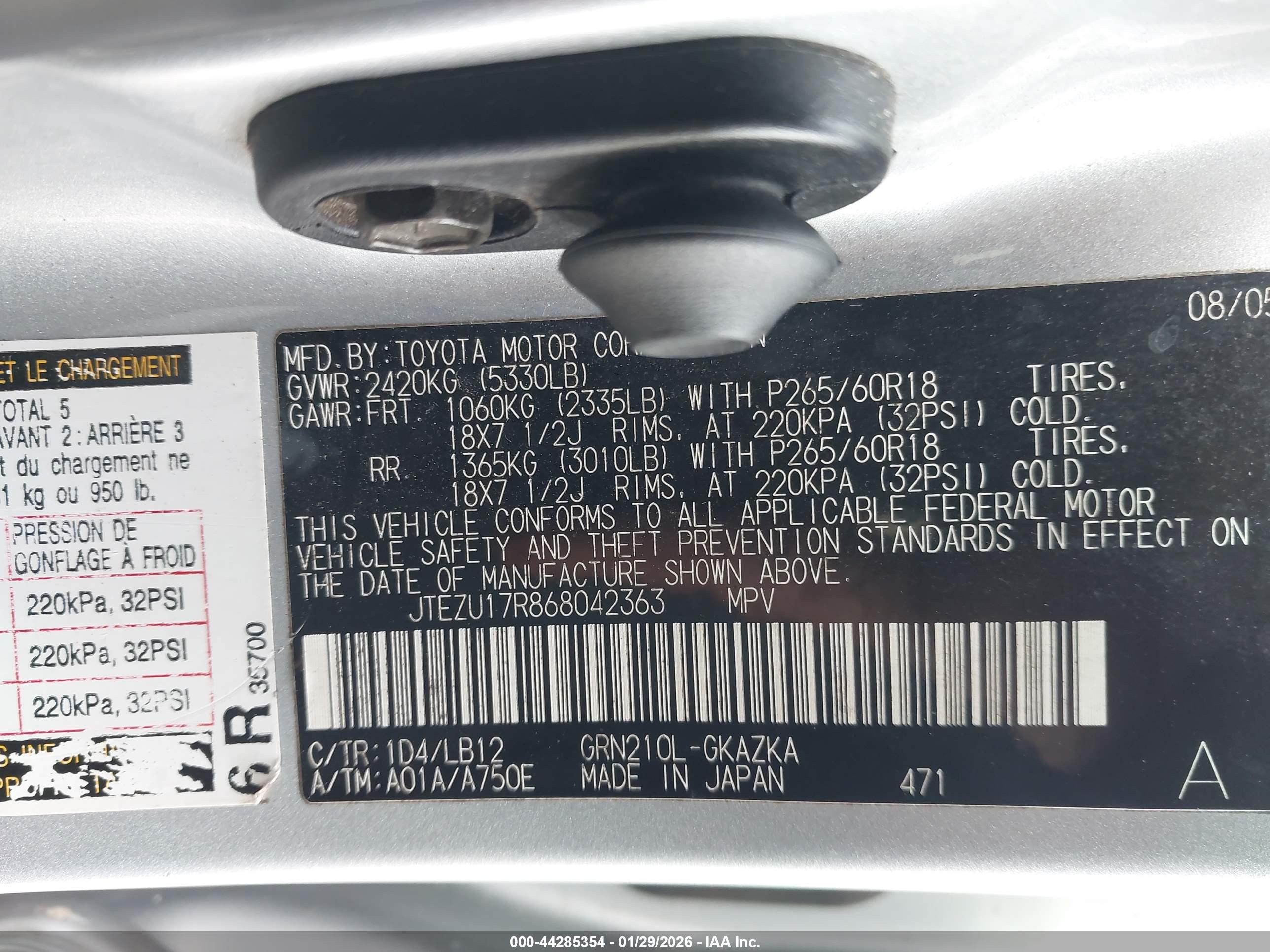 TOYOTA 4RUNNER image 9