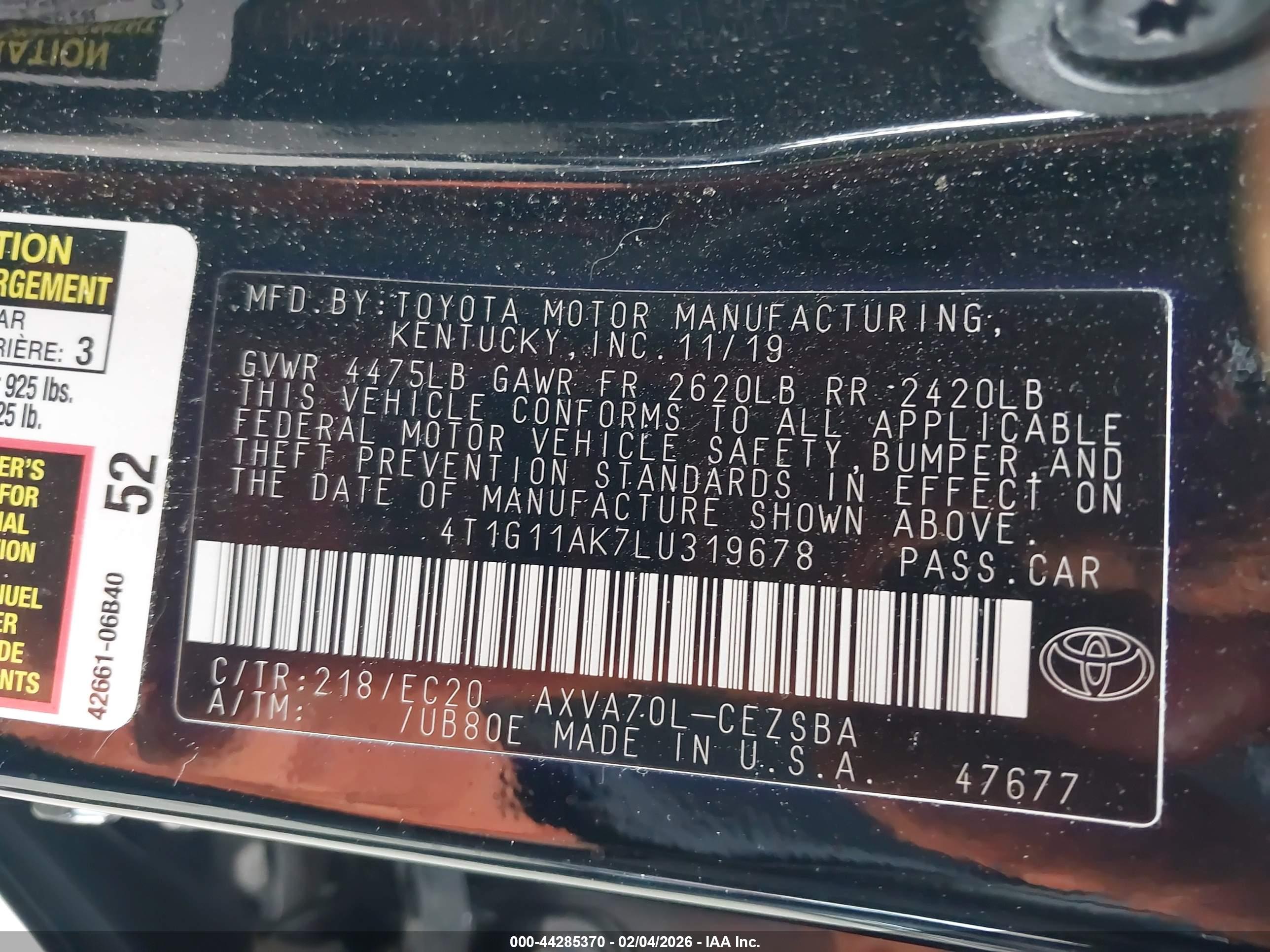 TOYOTA CAMRY image 9