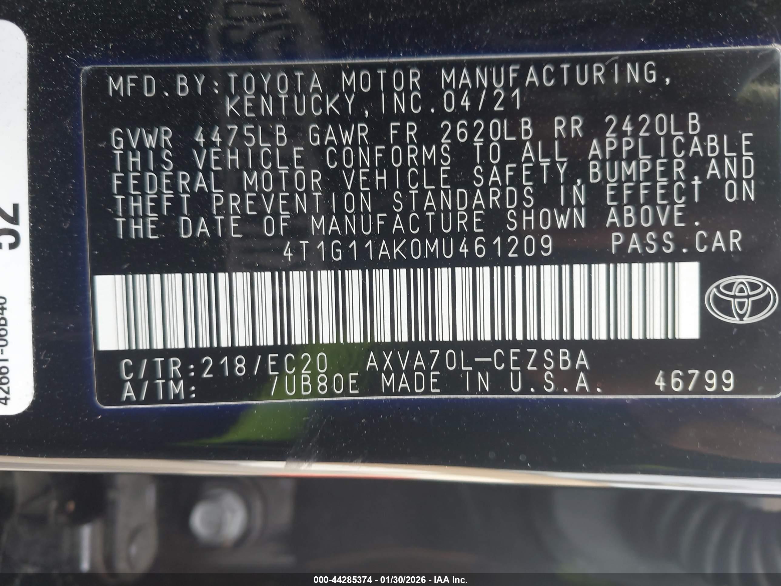 TOYOTA CAMRY image 9