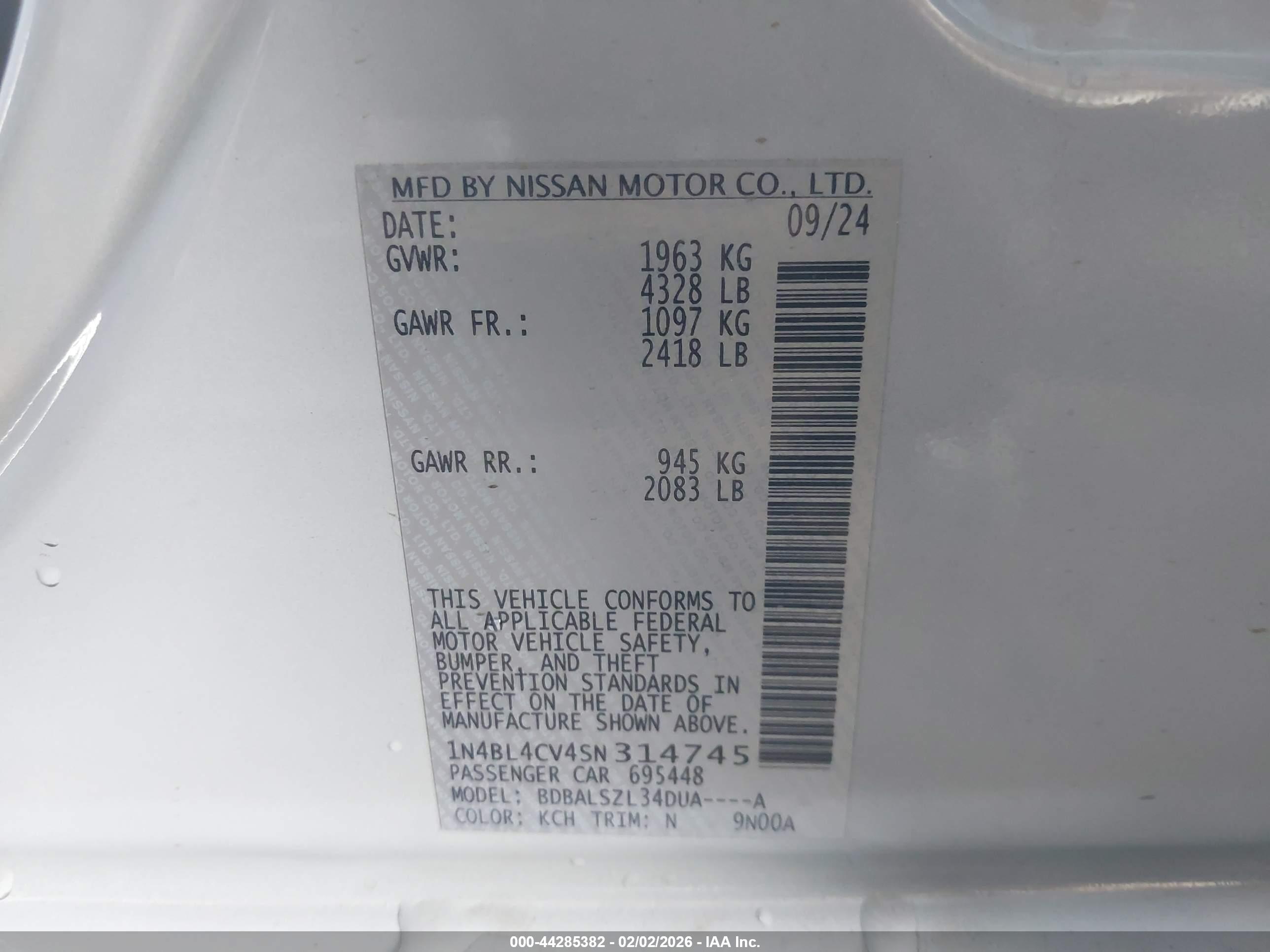 NISSAN ALTIMA image 9