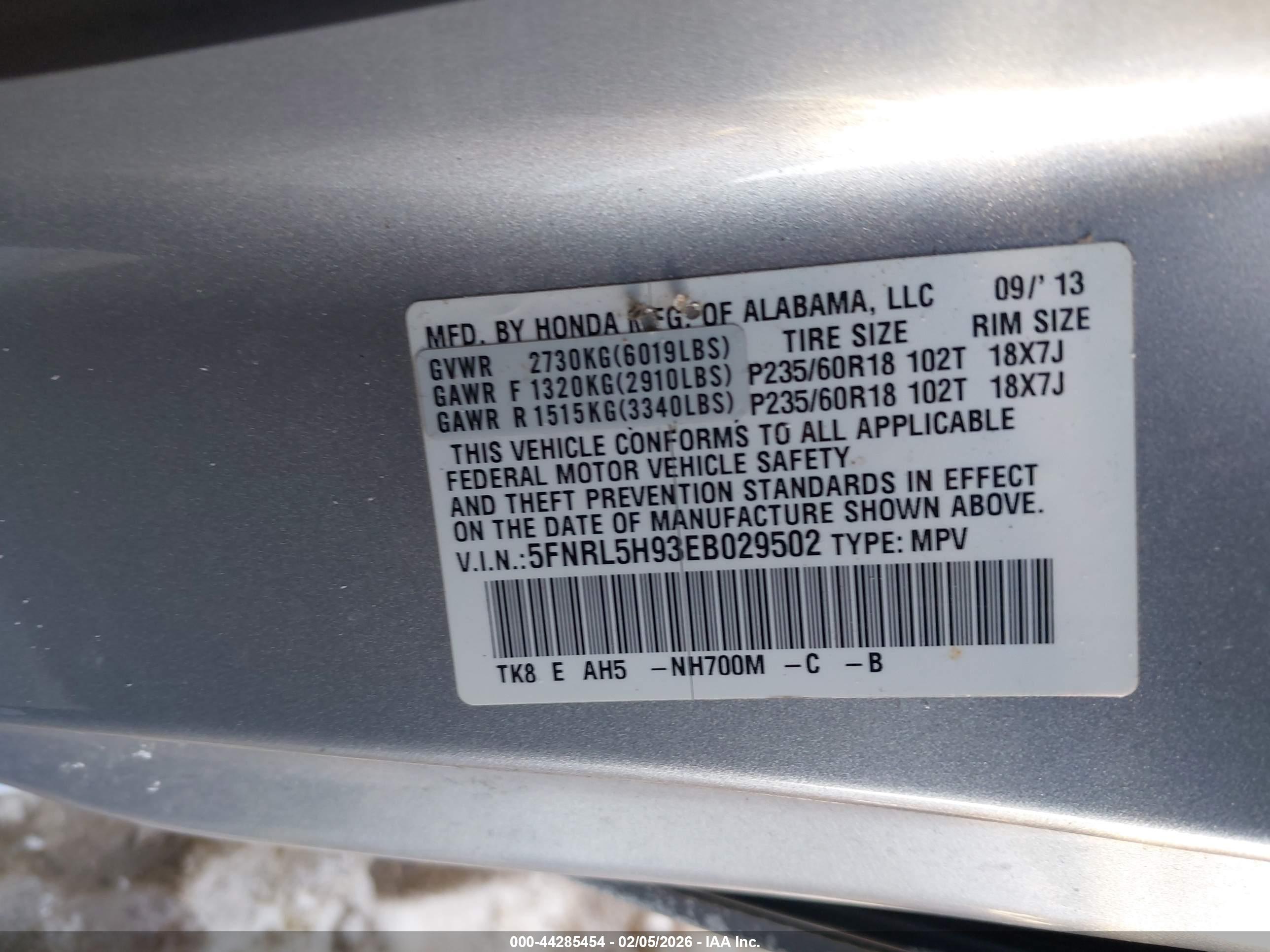 HONDA ODYSSEY image 9